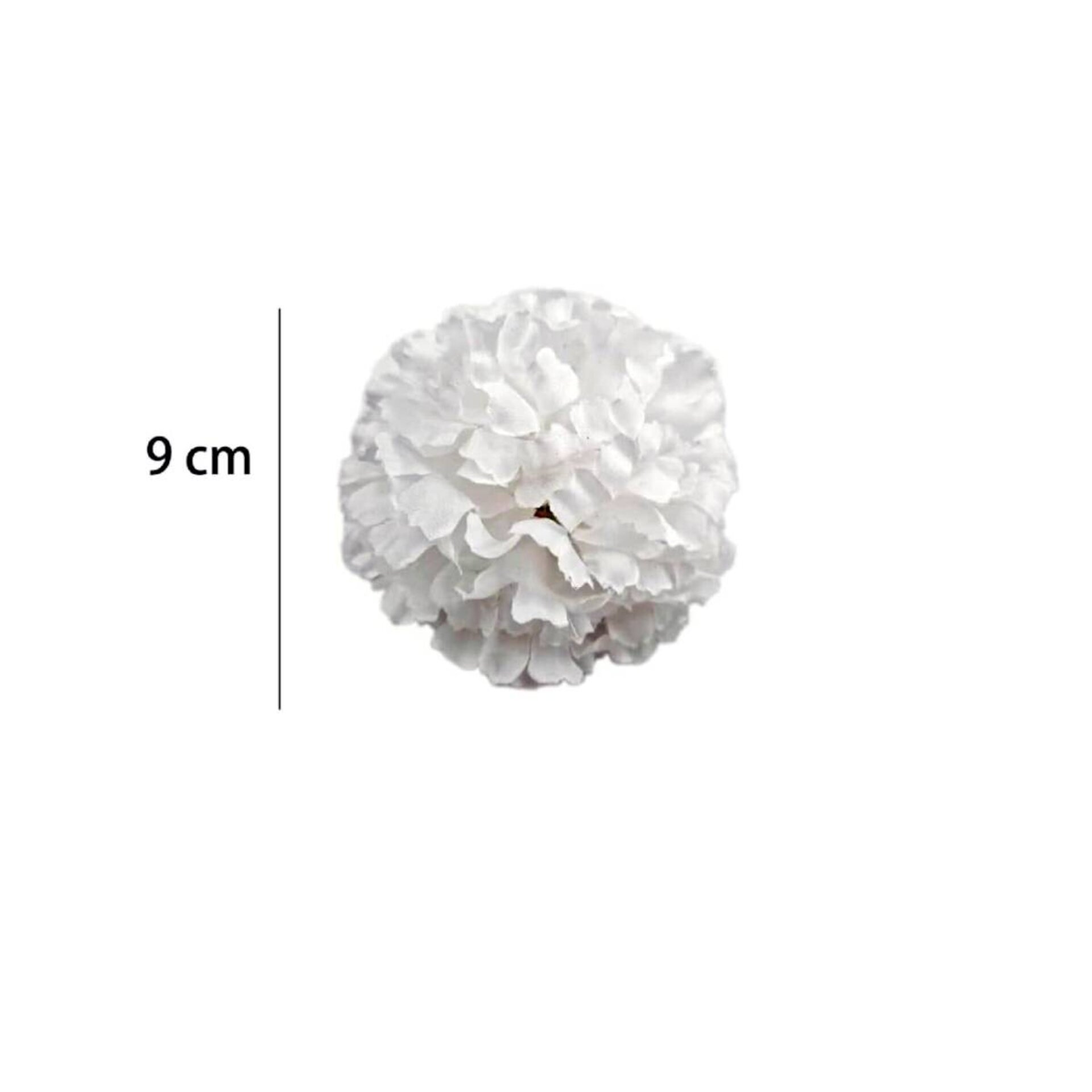 Flor Flamenca Clavel Rojo Blanco Accesorio para el pelo chulapa Chulapo y Bodas - 5