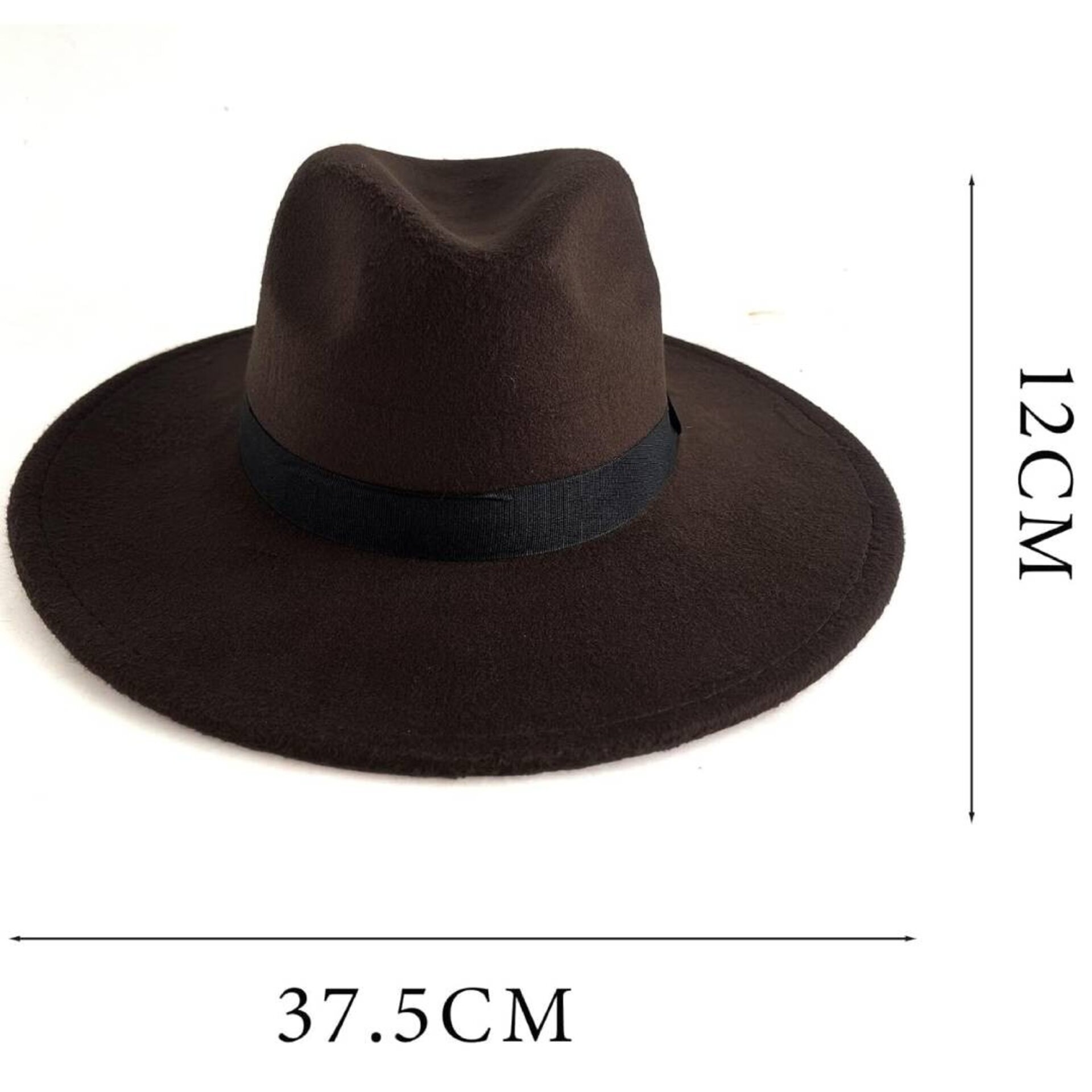 Sombrero Fedora Marrón de Ala Ancha - Fieltro Premium - Estilo Clásico Unisex - 9