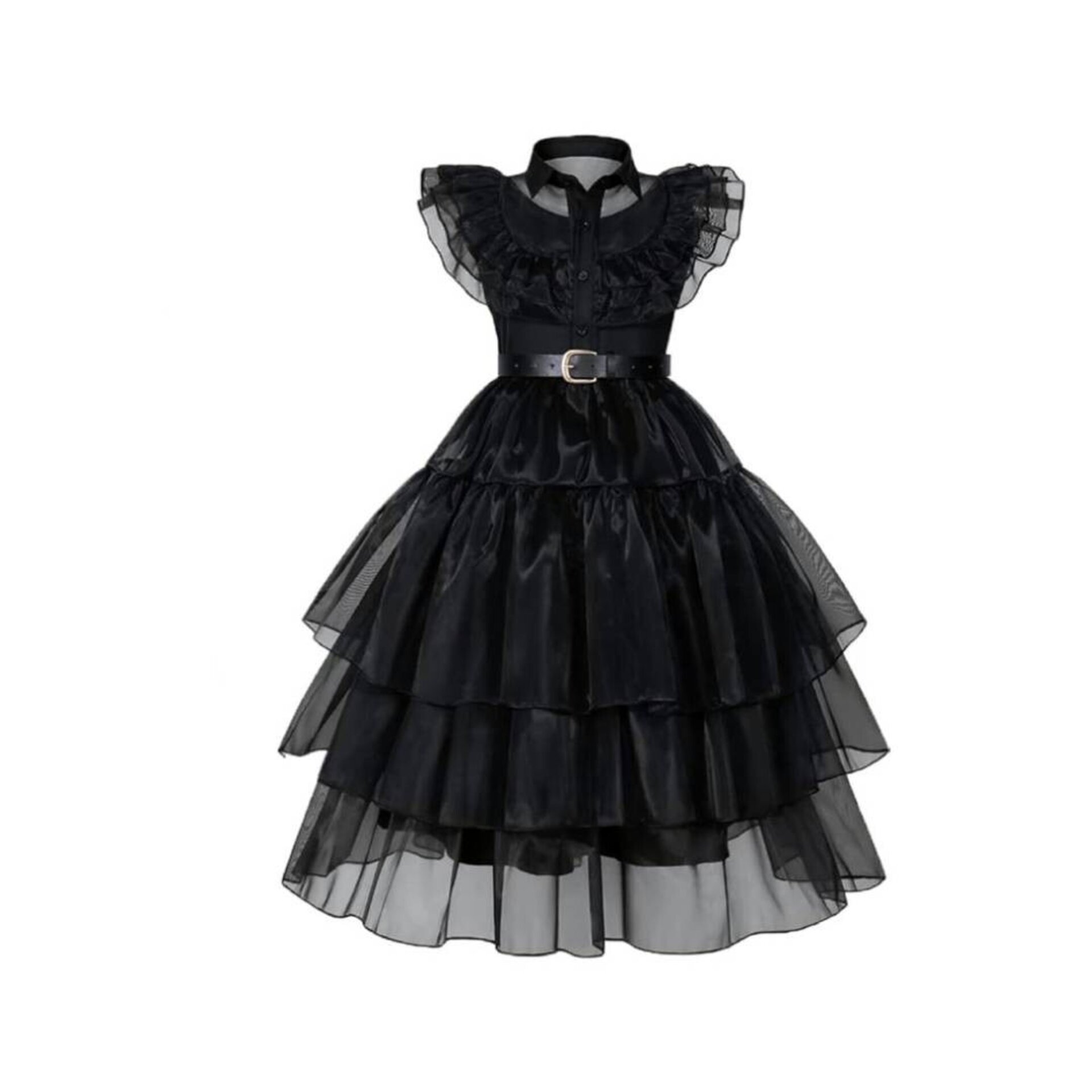 Disfraz de Baile de Miércoles Addams para Mujer. Vestido de Gala Gótico Merlina - 2