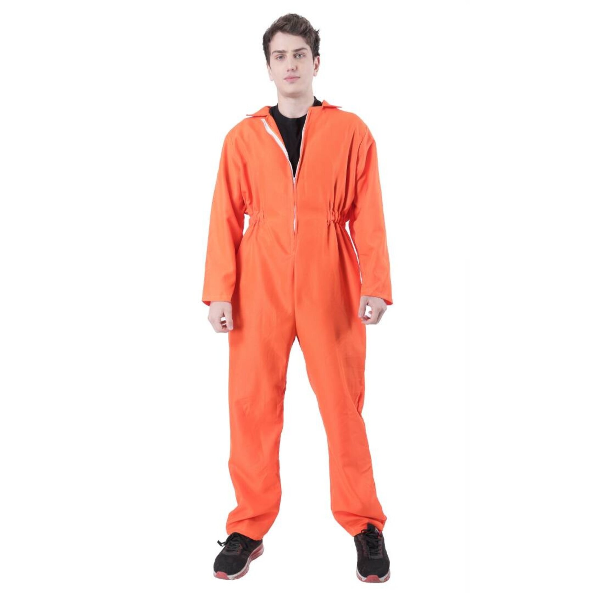 Disfraz Preso Naranja Mono Enterizo Prisionero Adulto Fiesta Halloween Carnaval - 4