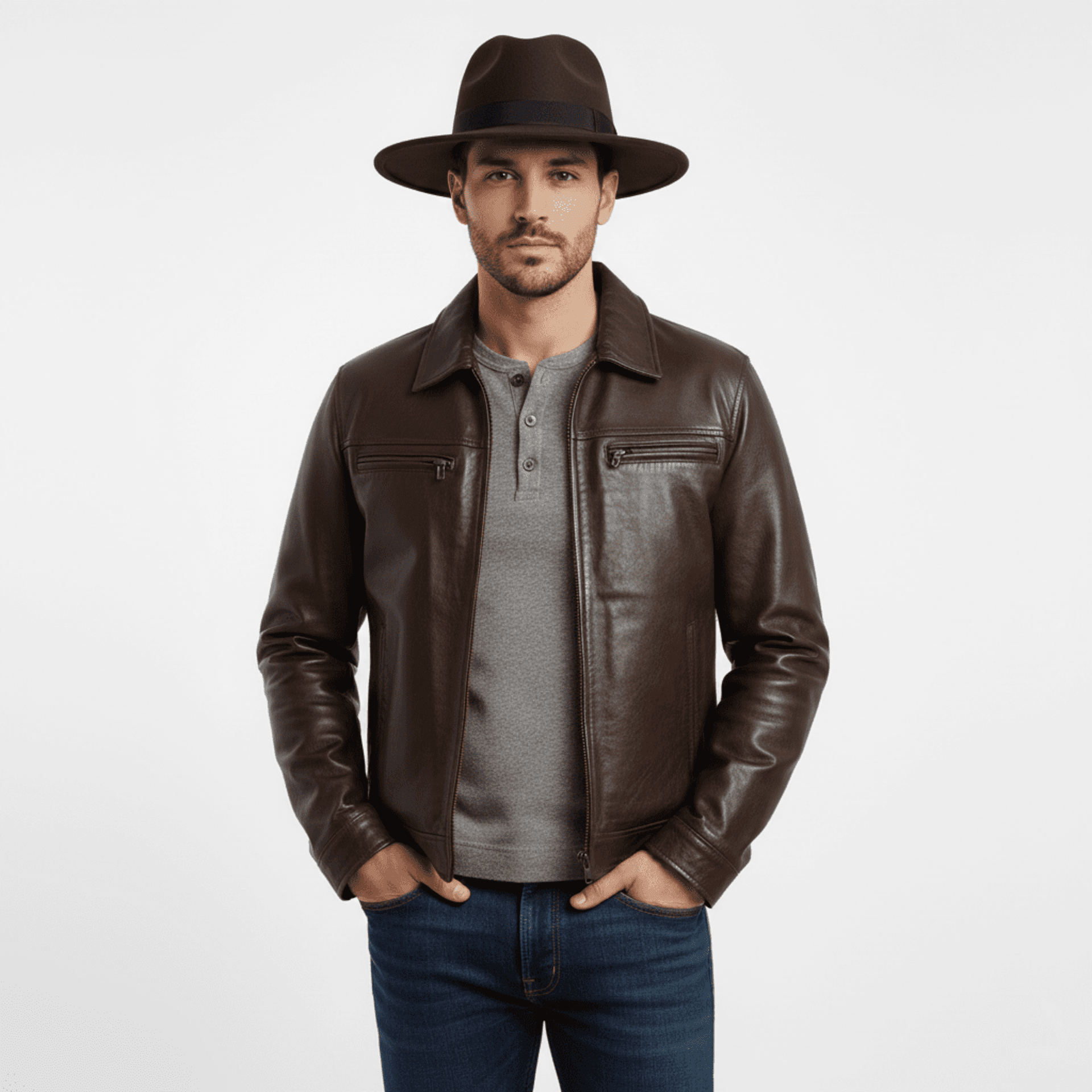 Sombrero Fedora Marrón de Ala Ancha - Fieltro Premium - Estilo Clásico Unisex - 8