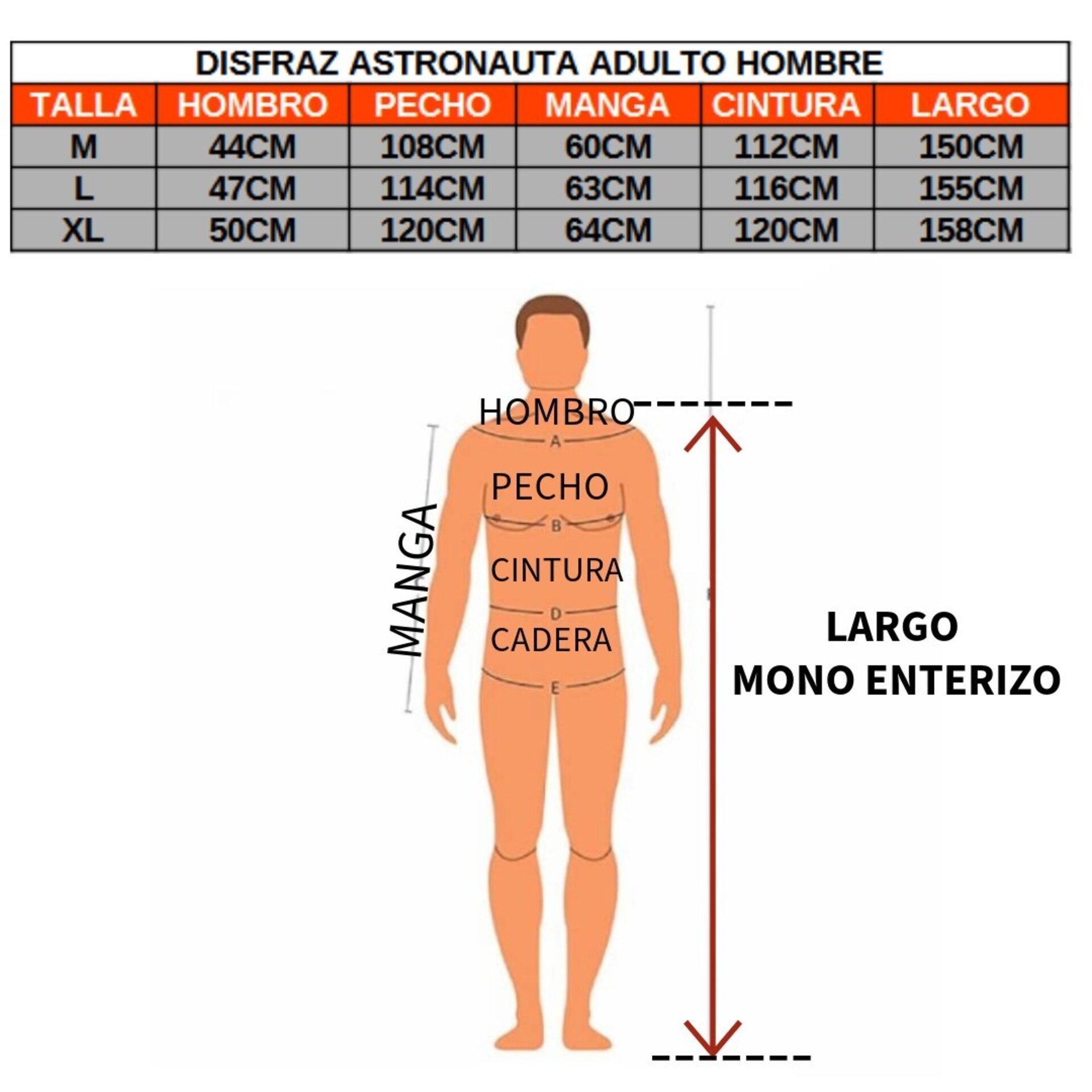 Disfraz Astronauta Traje de Piloto Espacial para Hombre Adulto Fiesta Halloween - 7