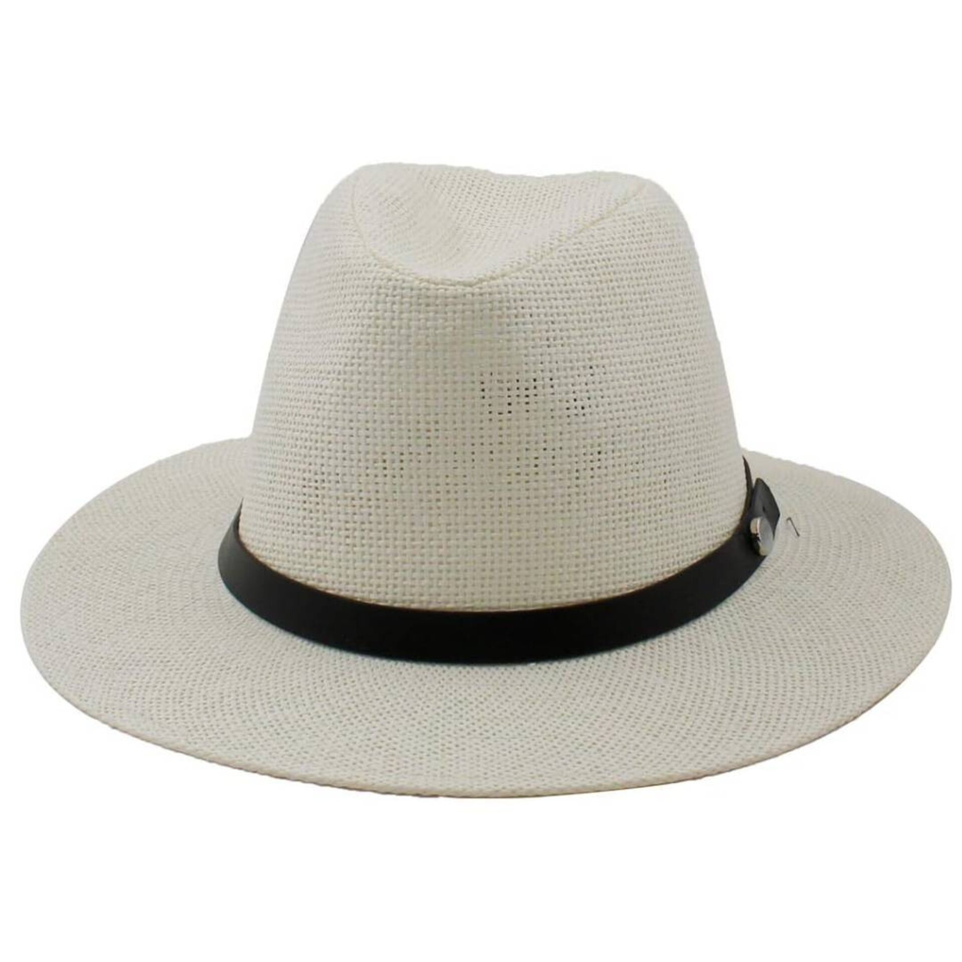Sombrero Paja Panamá Crema Unisex Talla Adulto S/M - 1