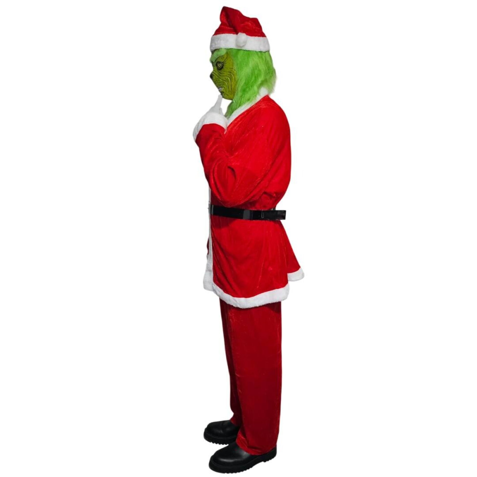 Disfraz El Grinch Monstruo Verde de Navidad Traje Papa Noel Hombre Adulto - 11