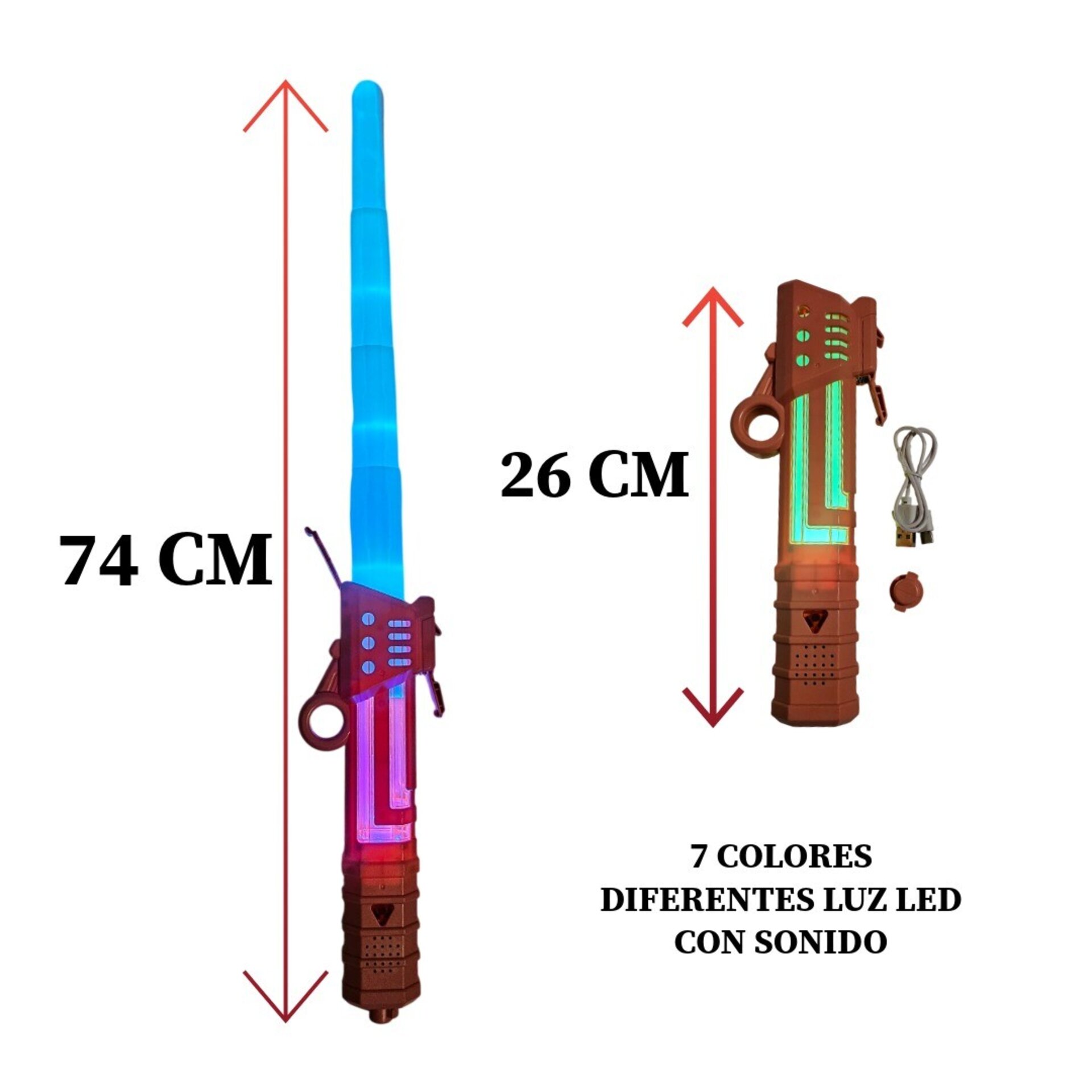 ESPADA K-POP DEMON HUNTRAX RECARGABLE LUZ LED - 12