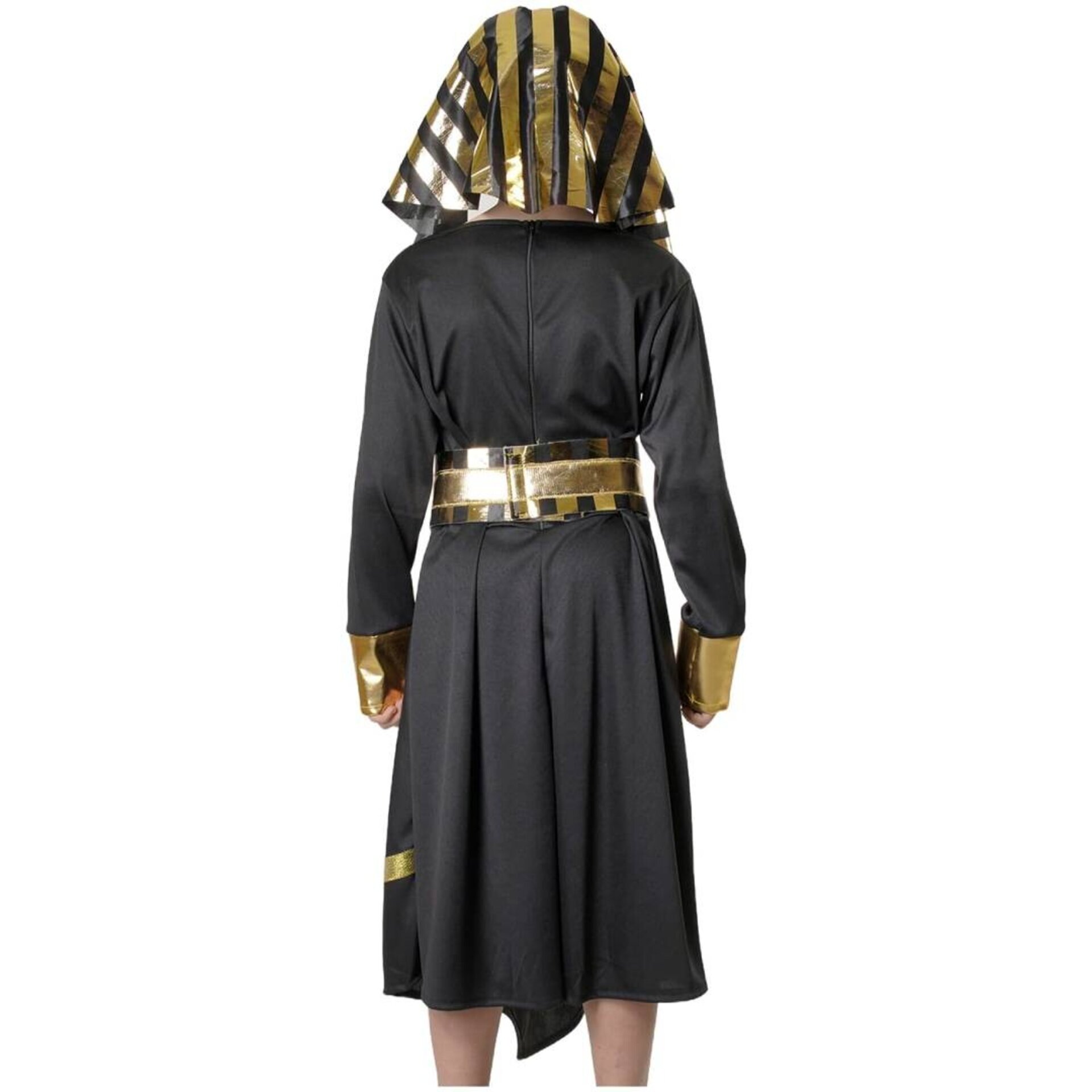 Disfraz de Faraón Egipcio para Niño. Traje Negro Histórico con Detalles Dorados. - 2