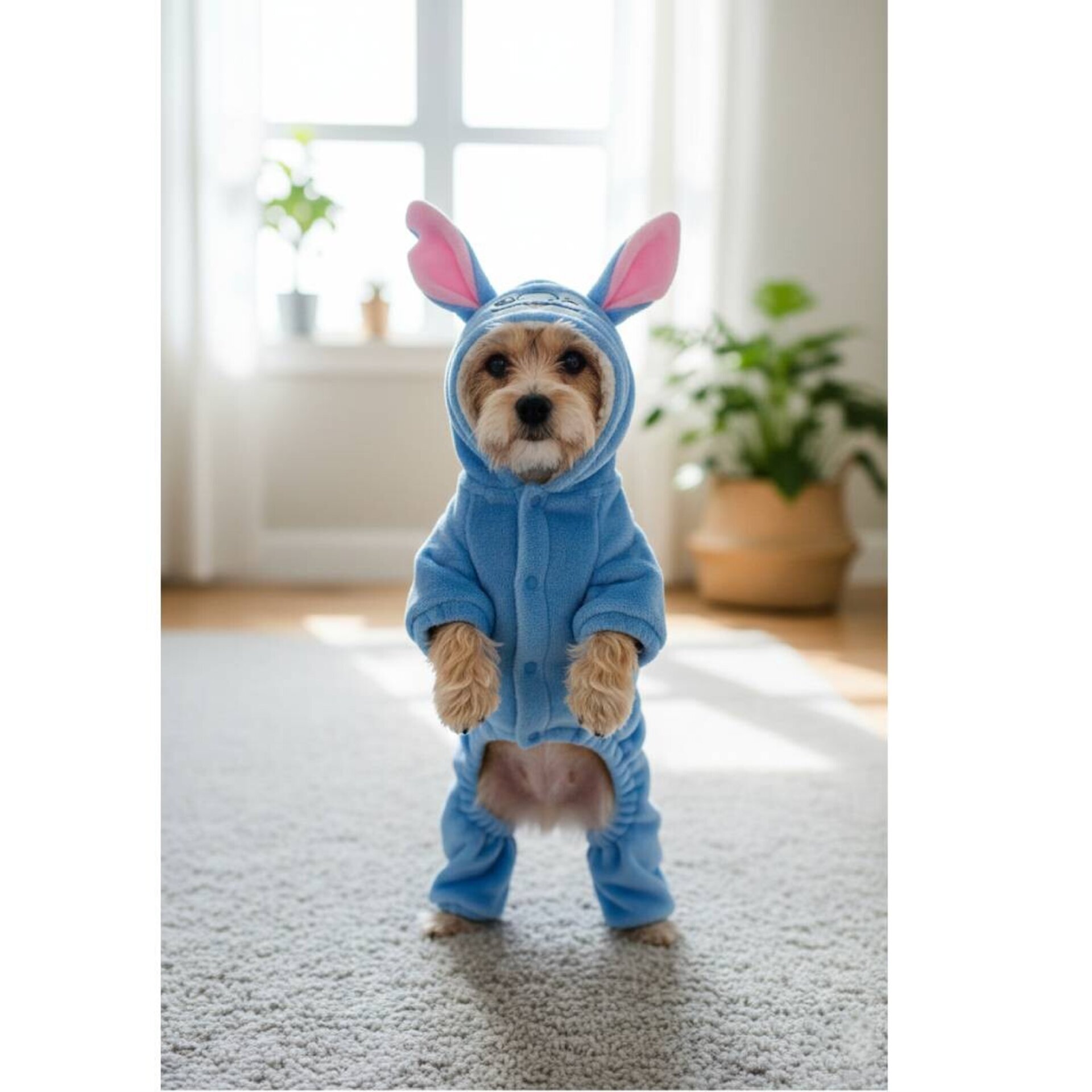 Pijama para Perros Stitch Disney – Disfraz Suave y Aterciopelado Azul | Mascotas - 3