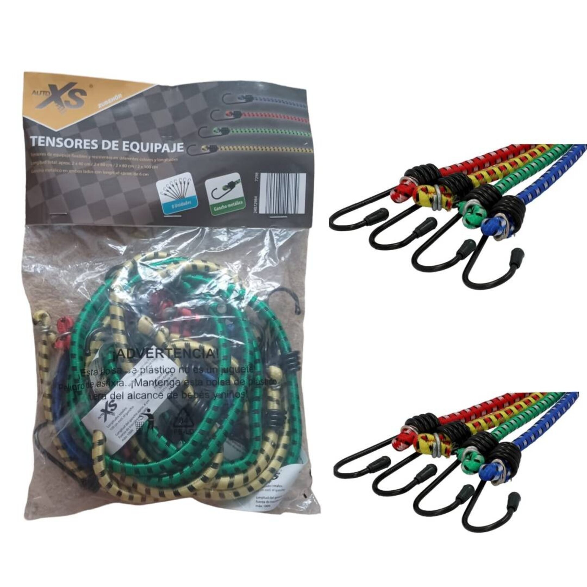 Tensores de equipaje Cuerdas Elásticas 8 pcs - 1