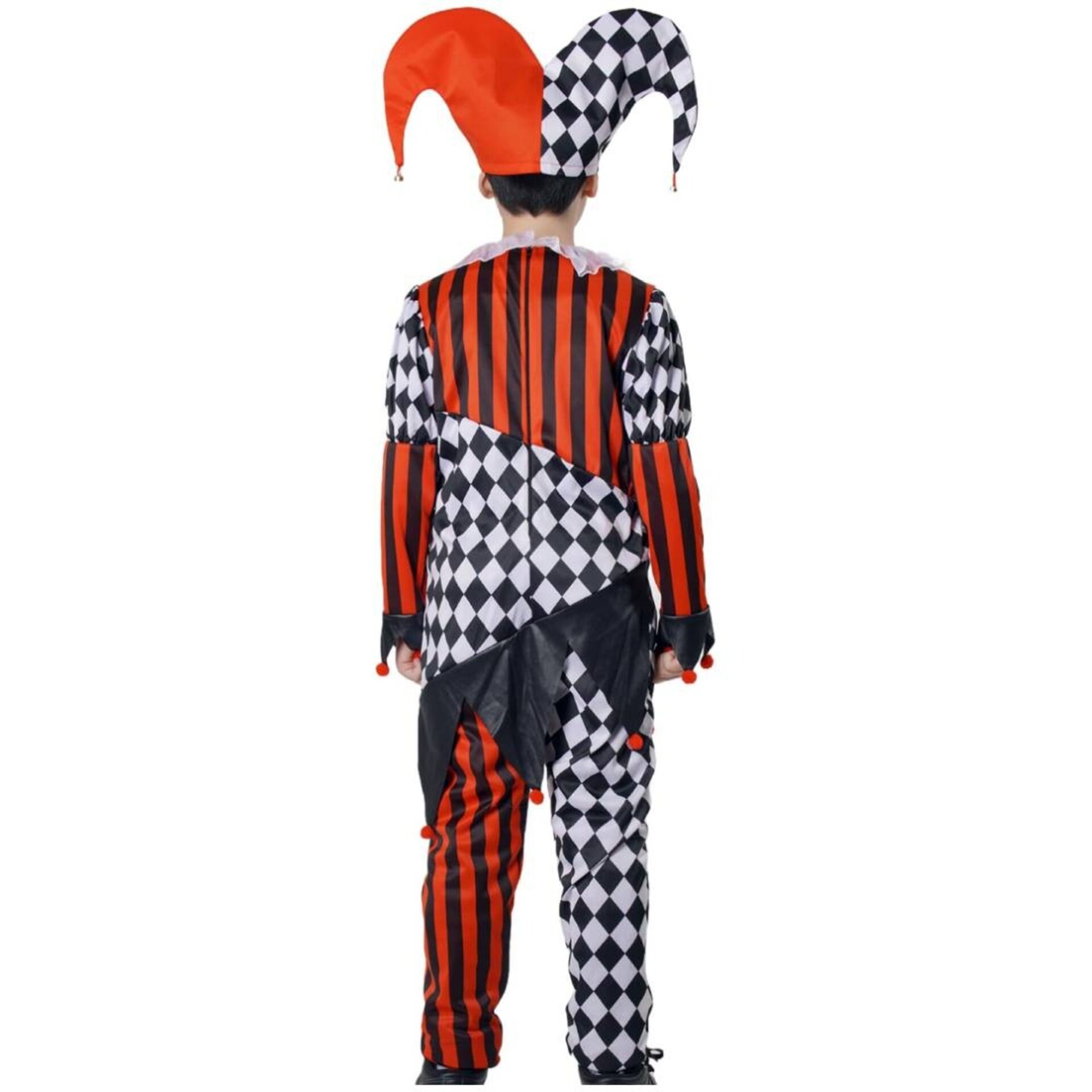Disfraz de Payaso de Terror para Niños. Traje Arlequín Gorro Halloween Carnaval - 5