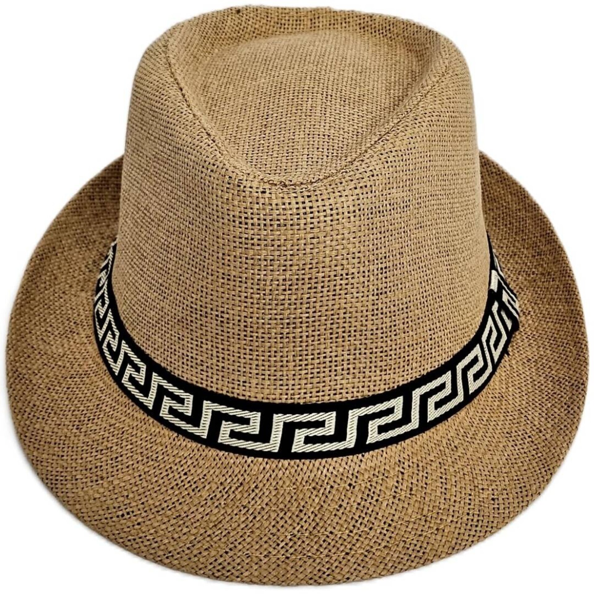 Sombrero Trilby Fedora Marrón Paja de Papel Clásico Borsalino Talla M/L - 1