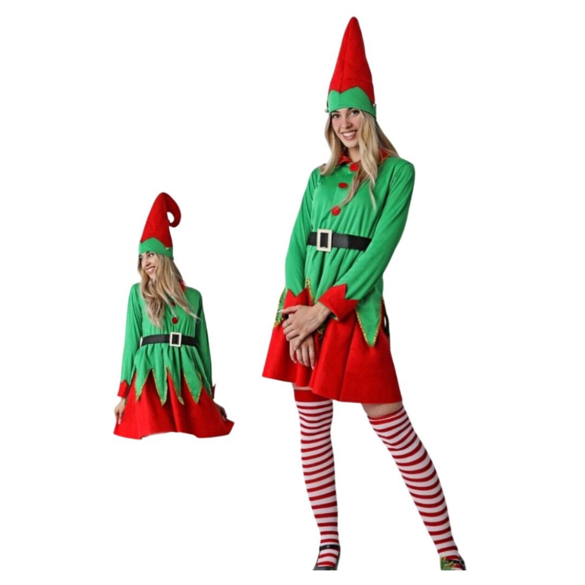 Disfraz de Elfa Navideña para Mujer - Vestido Duende Sexy | Fiesta Navidad - 3