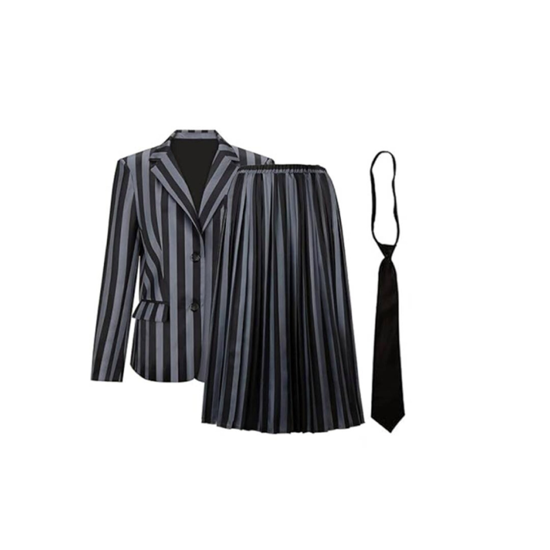 Disfraz Uniforme Escolar Miércoles Addams para Mujer. Chaqueta Falda y Corbata - 2