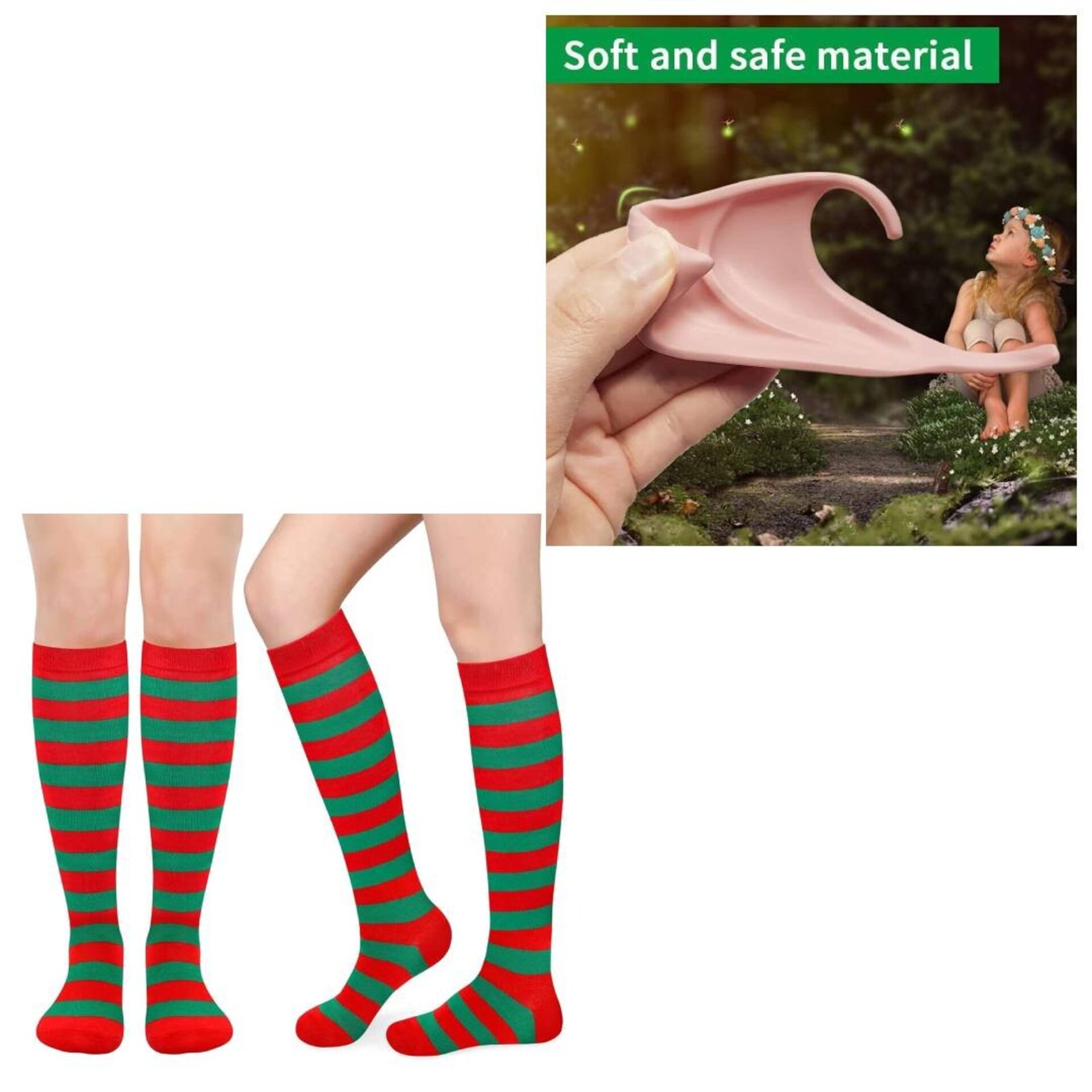 Disfraz Elfo - Duende Verde - Vestido niña - Navidad Regalos Talla 3 a 12 años - 3