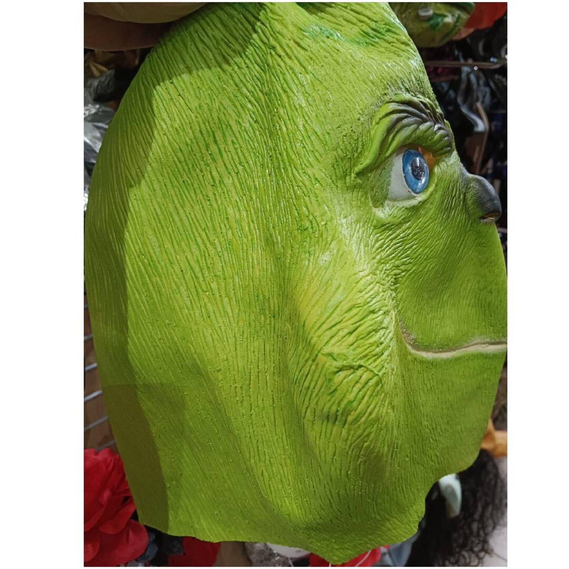 Máscara El Grinch Careta de Látex Verde para Disfraz Papá Noel Adulto - 3