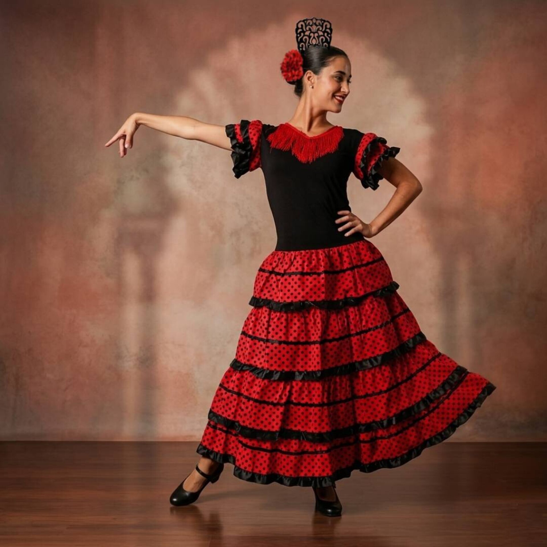 Vestido Flamenca Profesional para Mujer – Traje de Sevillana Adulto - 3