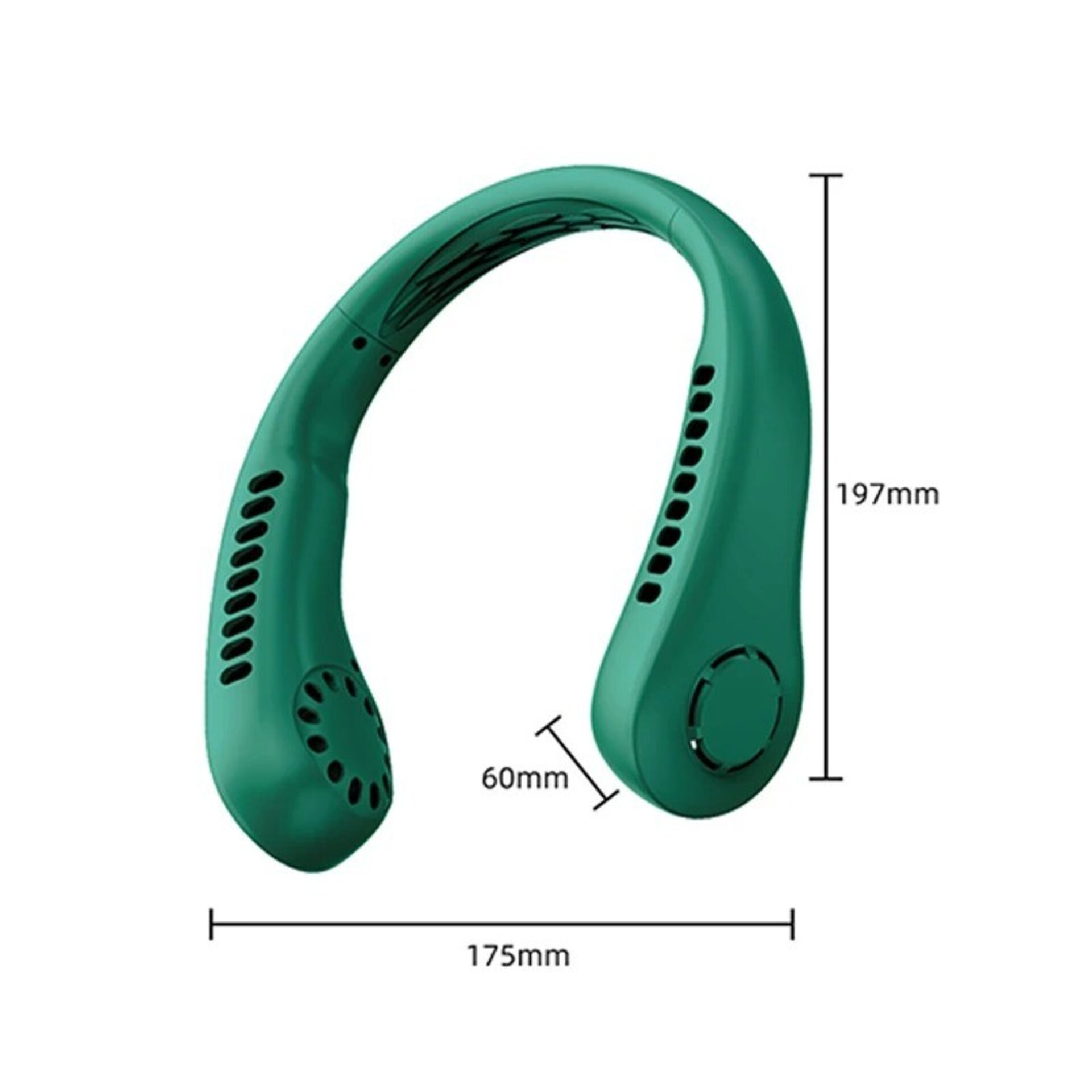 Ventilador Portátil de Cuello Neck Fan 3 Velocidades Recargable con USB Viaje - 8