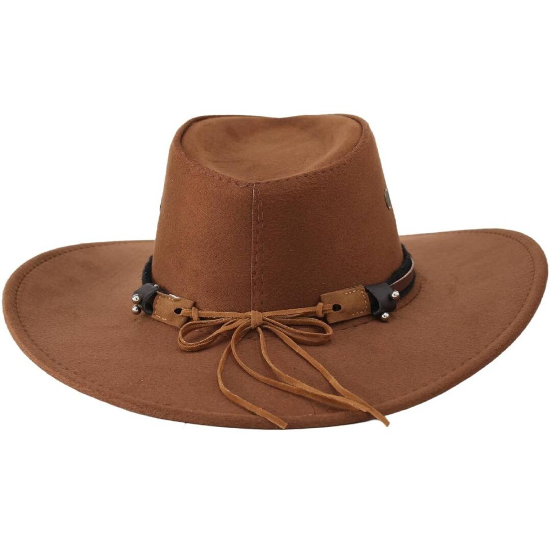 Sombrero Vaquero Cowboy Western Talla Ajustable S/M para Hombre Mujer Marrón - 2