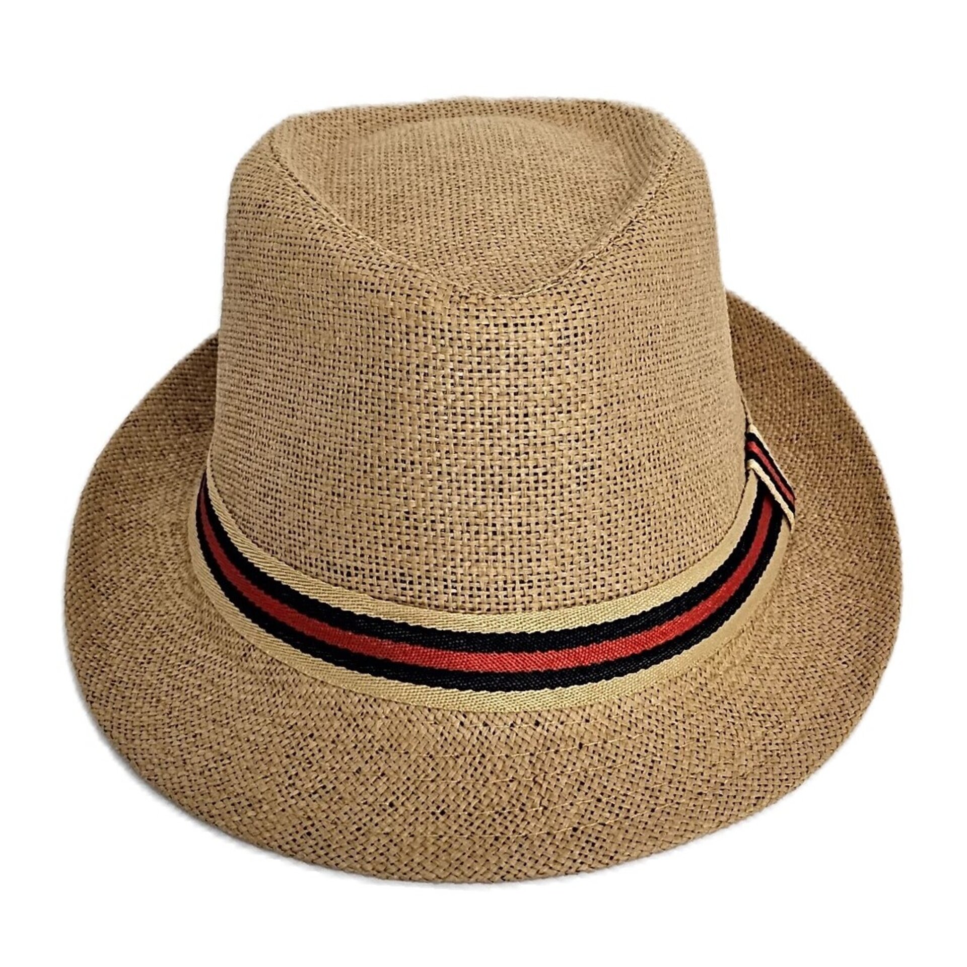 Sombrero Trilby Fedora Clásico Gorro Marrón de Paja de Papel Adulto M/L - 2