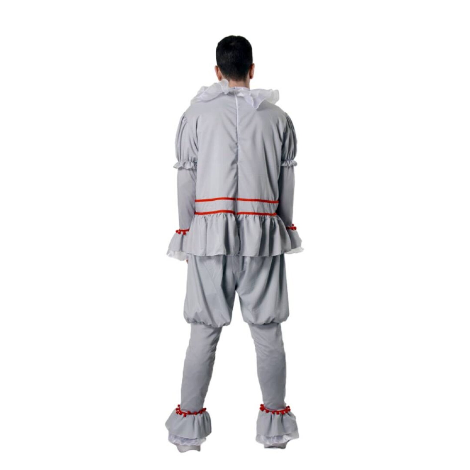 Disfraz Payaso IT Asesino Derry Pennywise Hombre Peluca Roja Guantes Accesorio - 2