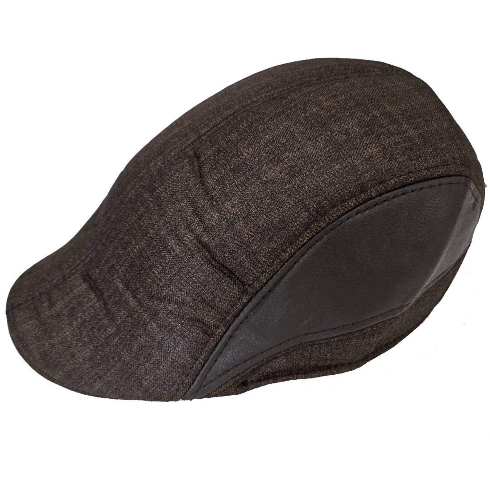 Boina Inglesa Hombre | Piel Sintética | Flat Cap Newsboy | Talla Única Adulto - 3