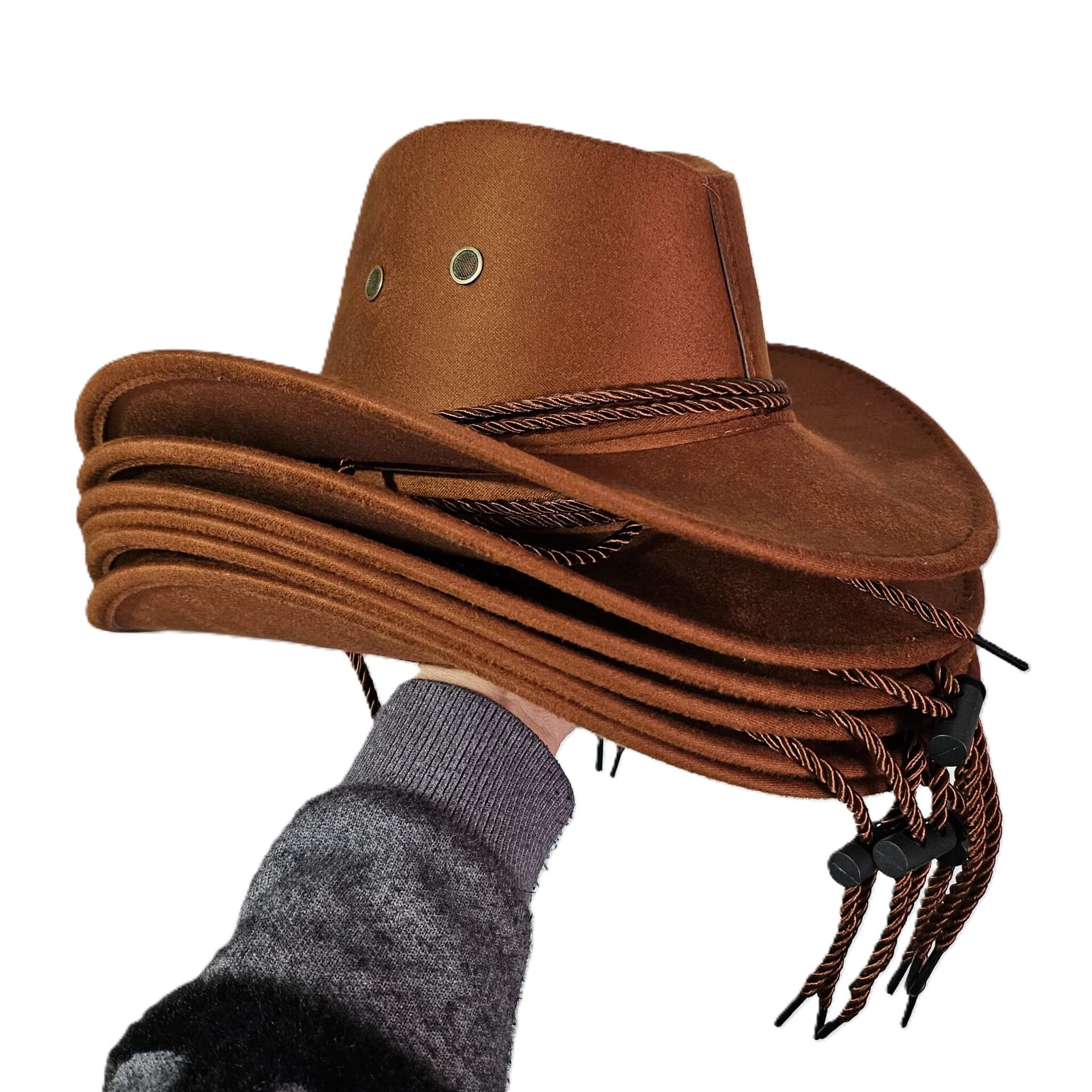 Sombrero Vaquero Cowboy con Chaleco y Bandana Pañuelo para Adulto Hombre Mujer - 8