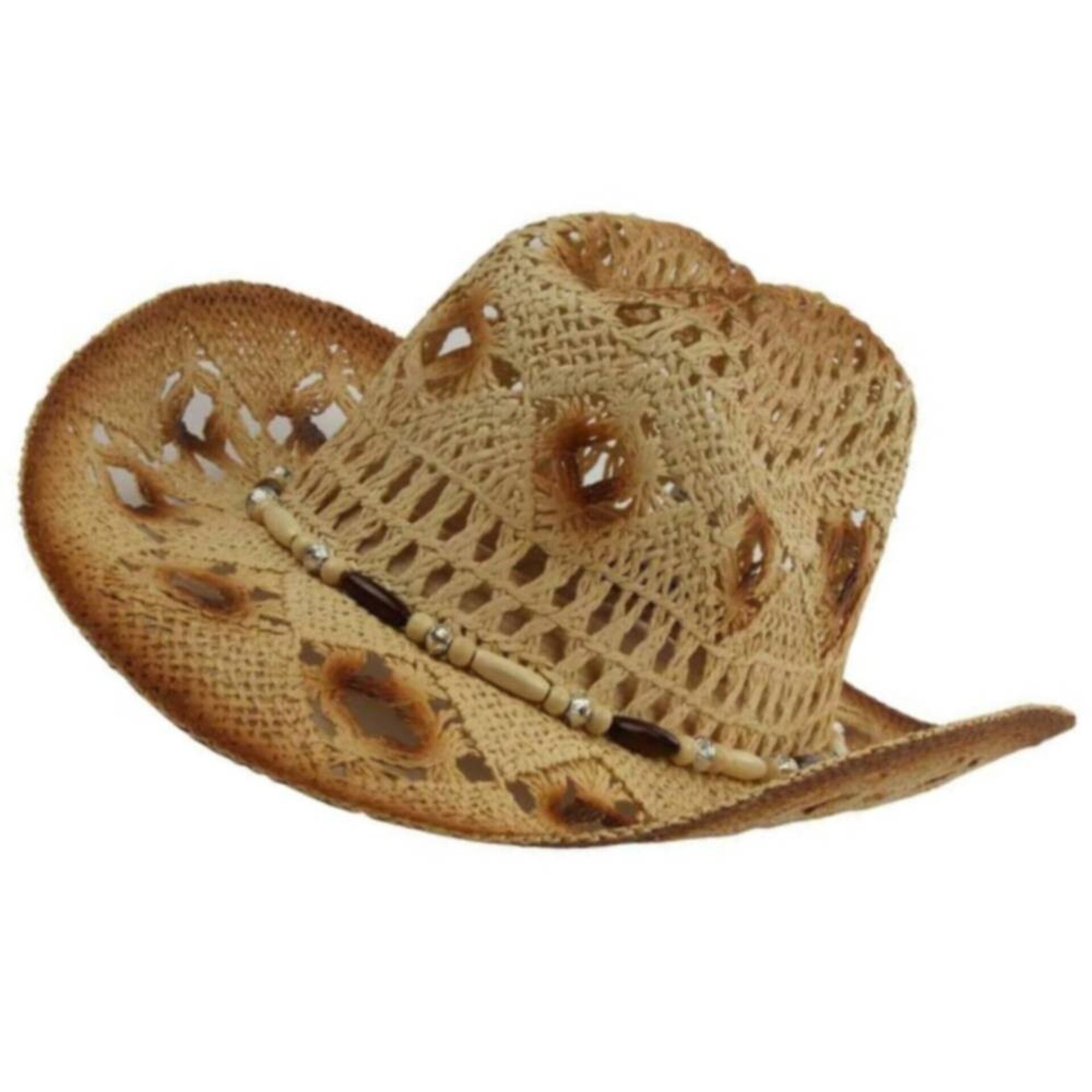 Sombrero Vaquero Paja Rústico | Unisex Western | Estilo Desgastado Cowboy - 3