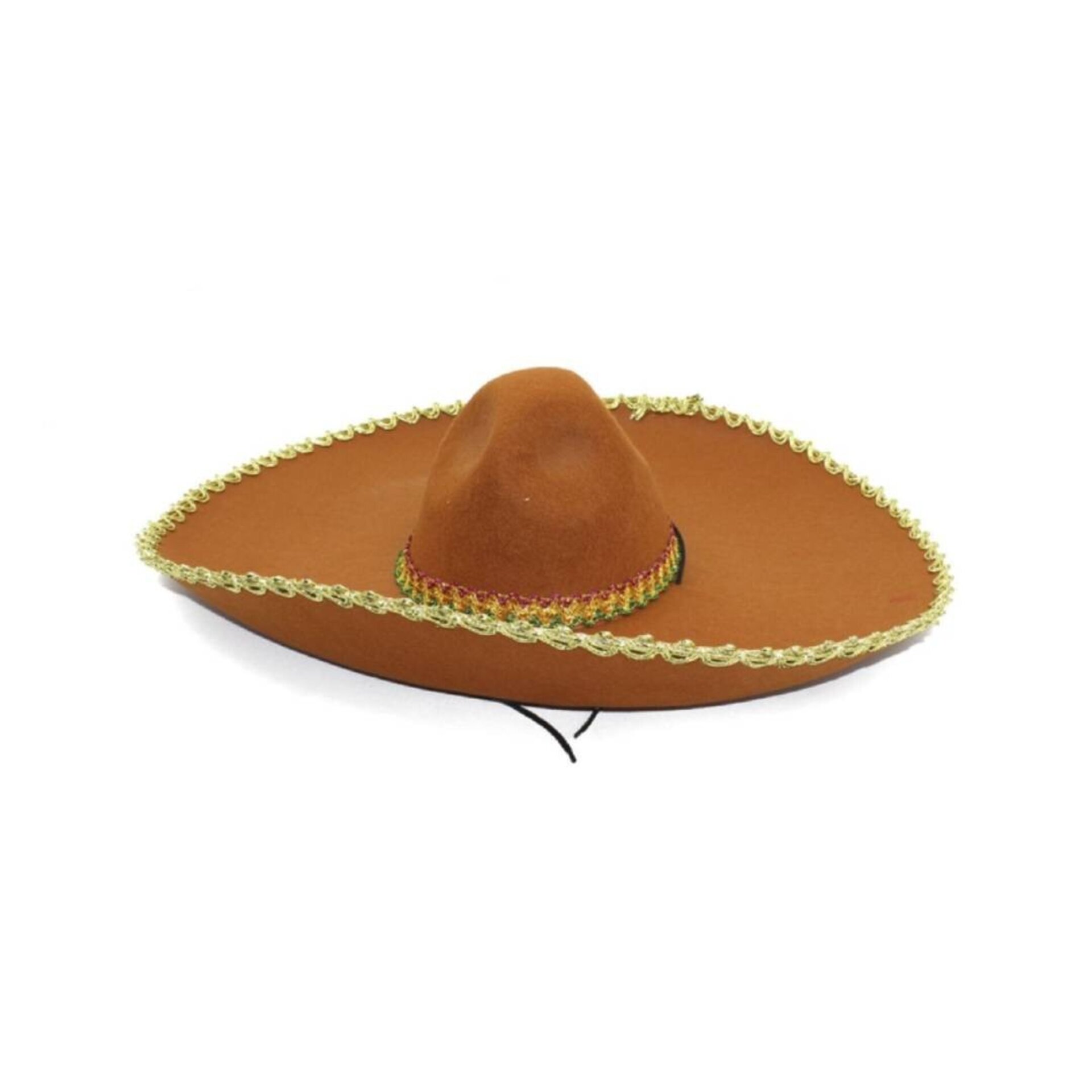 Sombrero Mexicano Mariachi Marrón, Disfraz Fiesta Mexicana para adulto - 1