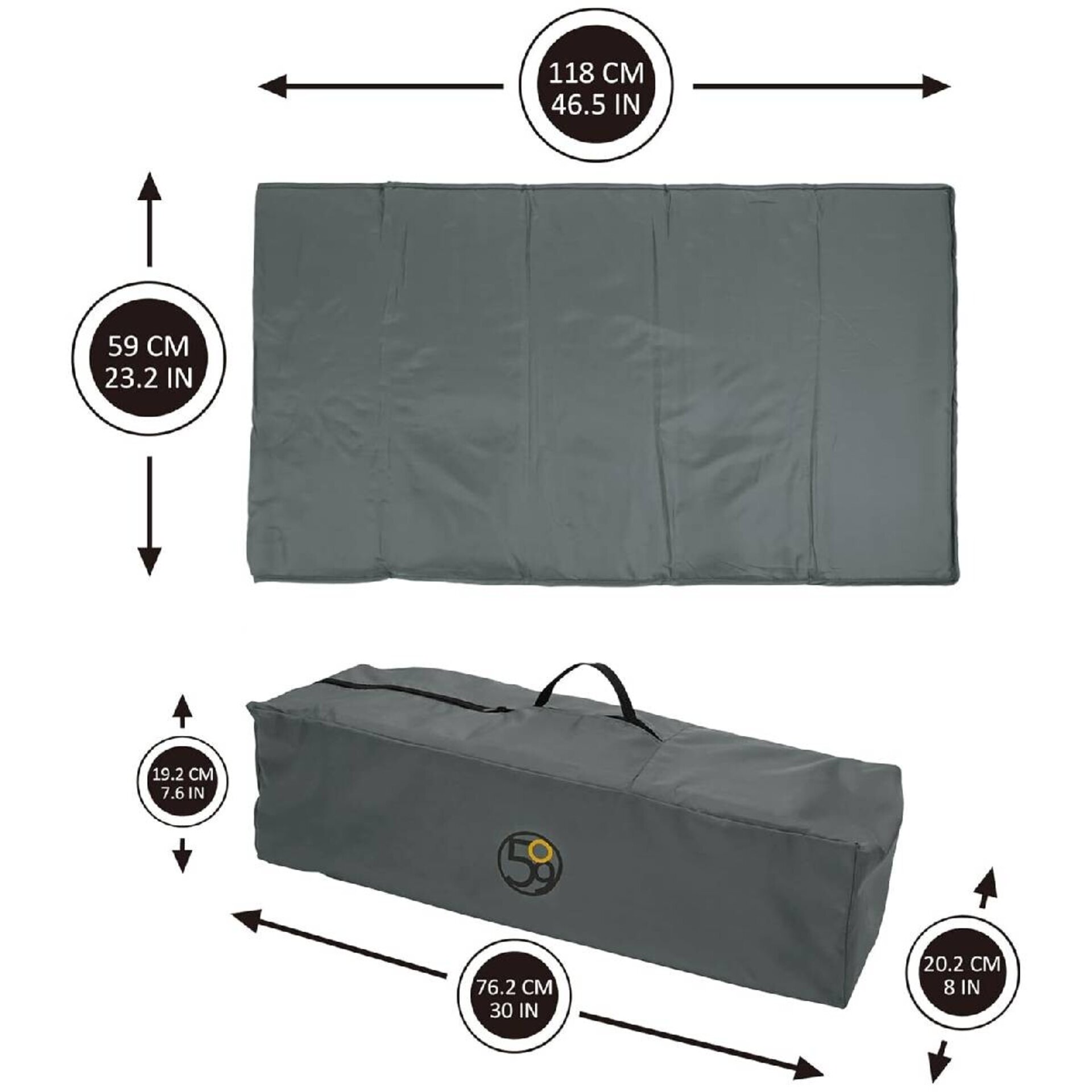 Cuna de bebé portátil de viaje, Cama plegable ajustable para Bebes hasta 15 kg - 3