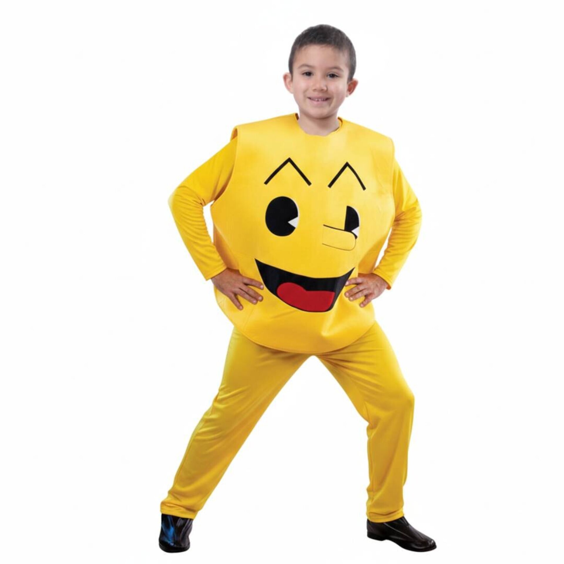 Disfraz Emoji Amarillo Guiño niños - Traje Completo Carnaval | Diversión Total - 3