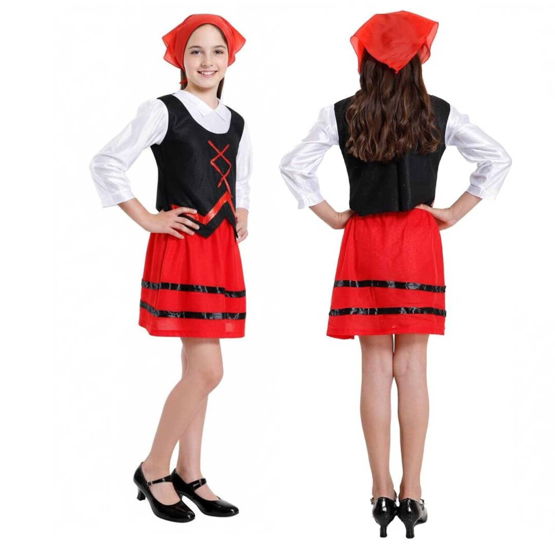 Disfraz Pastora Niña - Vestido Pastorcita Fiesta Navidad Carnaval 1 a 12 años - 3