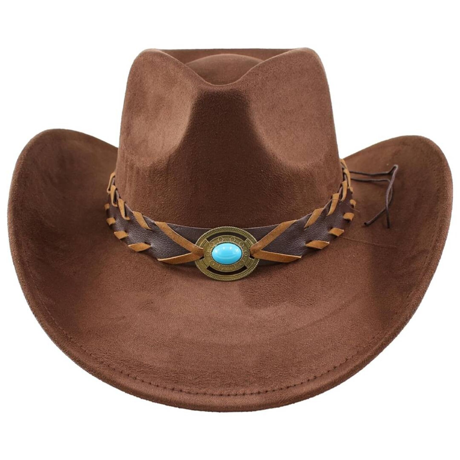 Sombrero Vaquero Cowboy Cowgirl Western Rodeo Marrón Oscuro Ajustable - 5