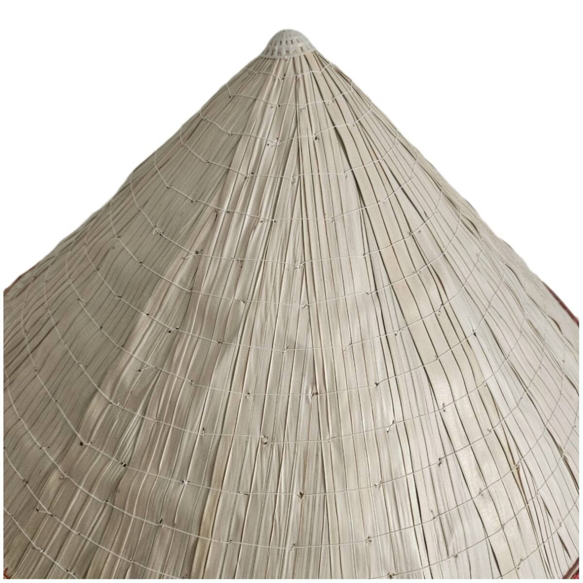 Sombrero de paja natural Chino hecho a mano Bambú Protección Solar Adulto - 3
