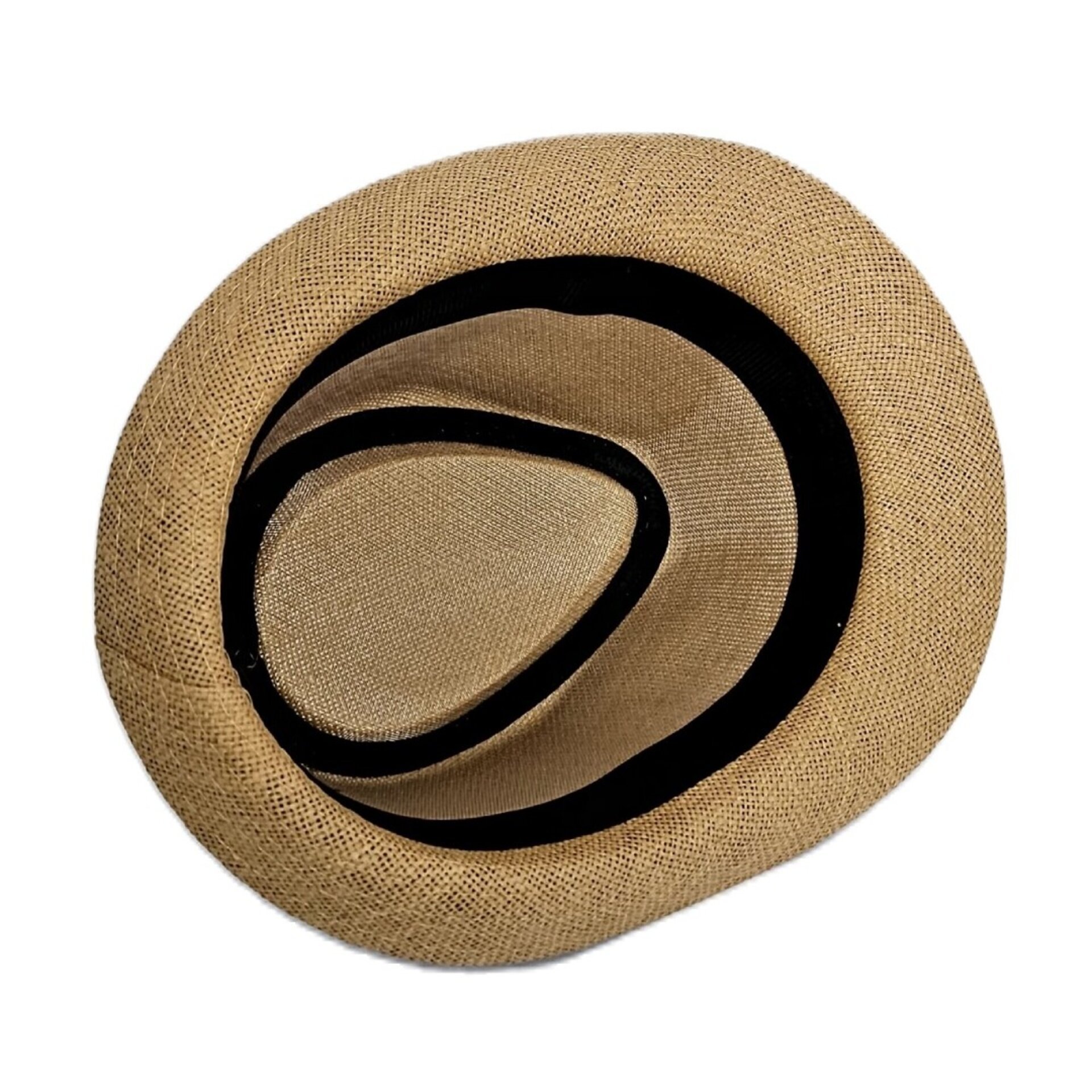 Sombrero Trilby Fedora Marrón Paja de Papel Clásico Borsalino Talla M/L - 5