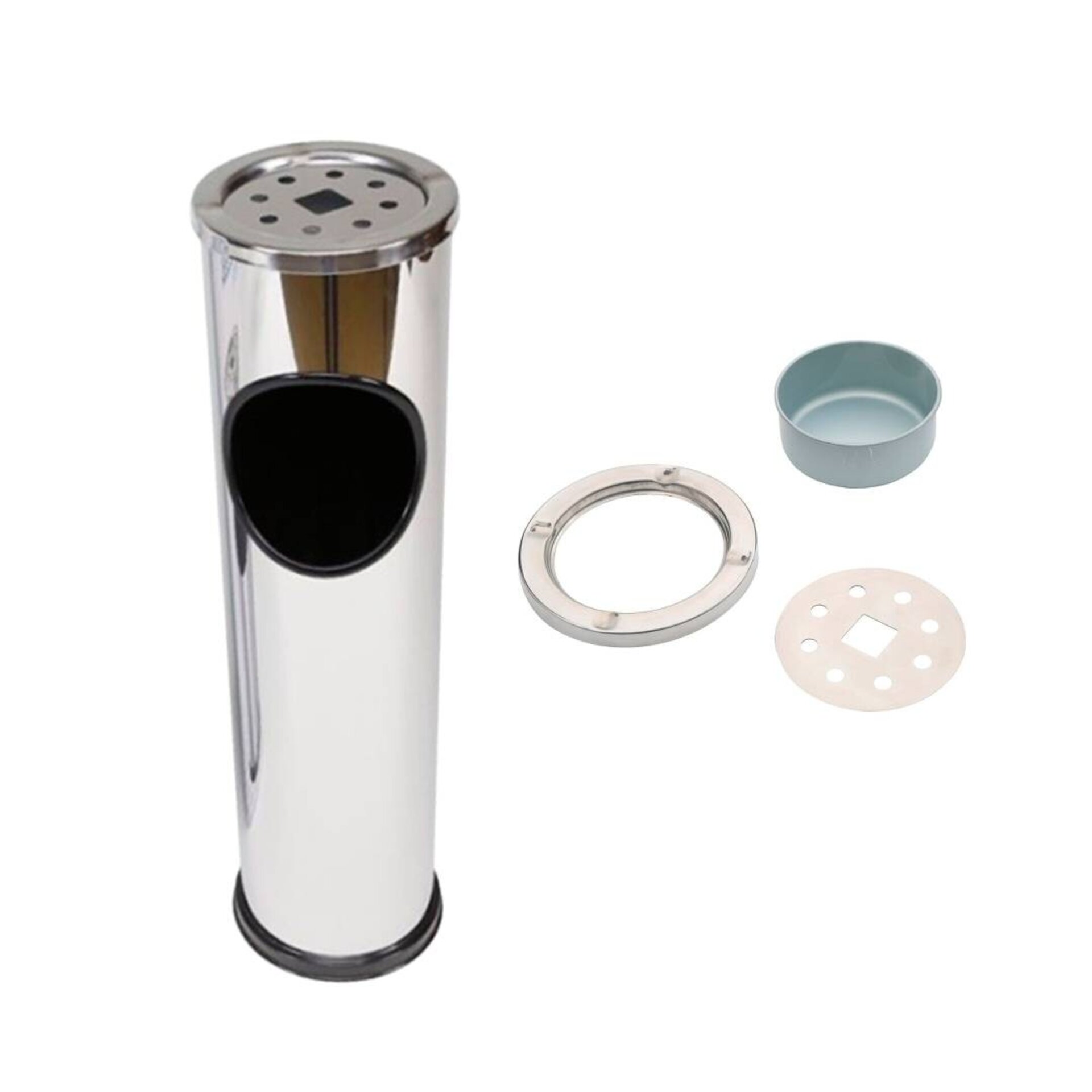 Papelera Inoxidable Metálica Cenicero Extraíble - Interiores y Exteriores - 3