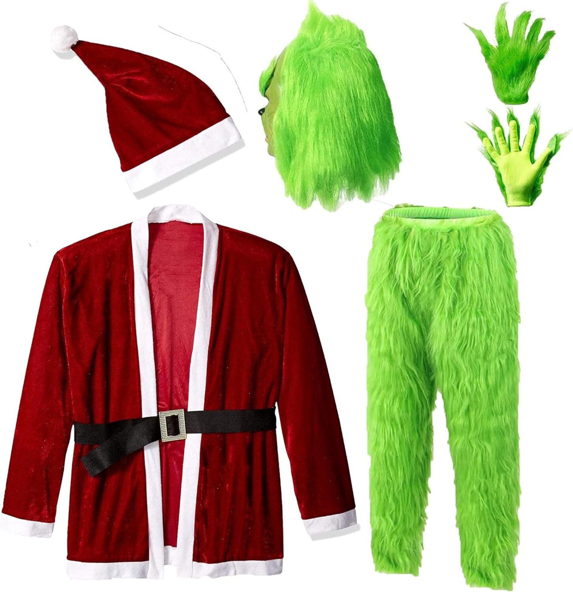 Disfraz El Grinch Monte Crumpit Traje Navidad Hombre Adulto - 8