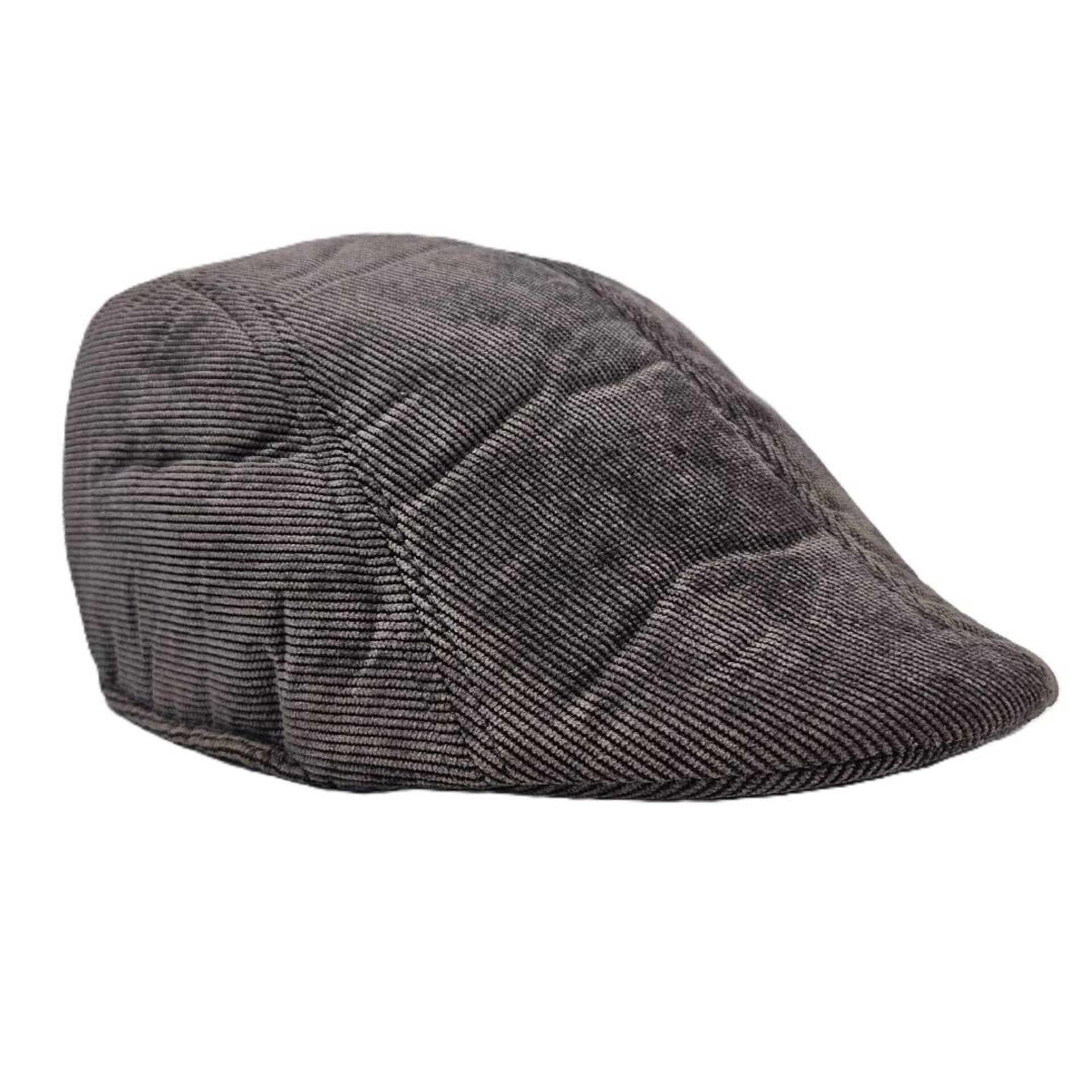 Boina Para Hombre | Gorra pana Gris | Estilo Británico | Adulo Talla 58-59CM - 1