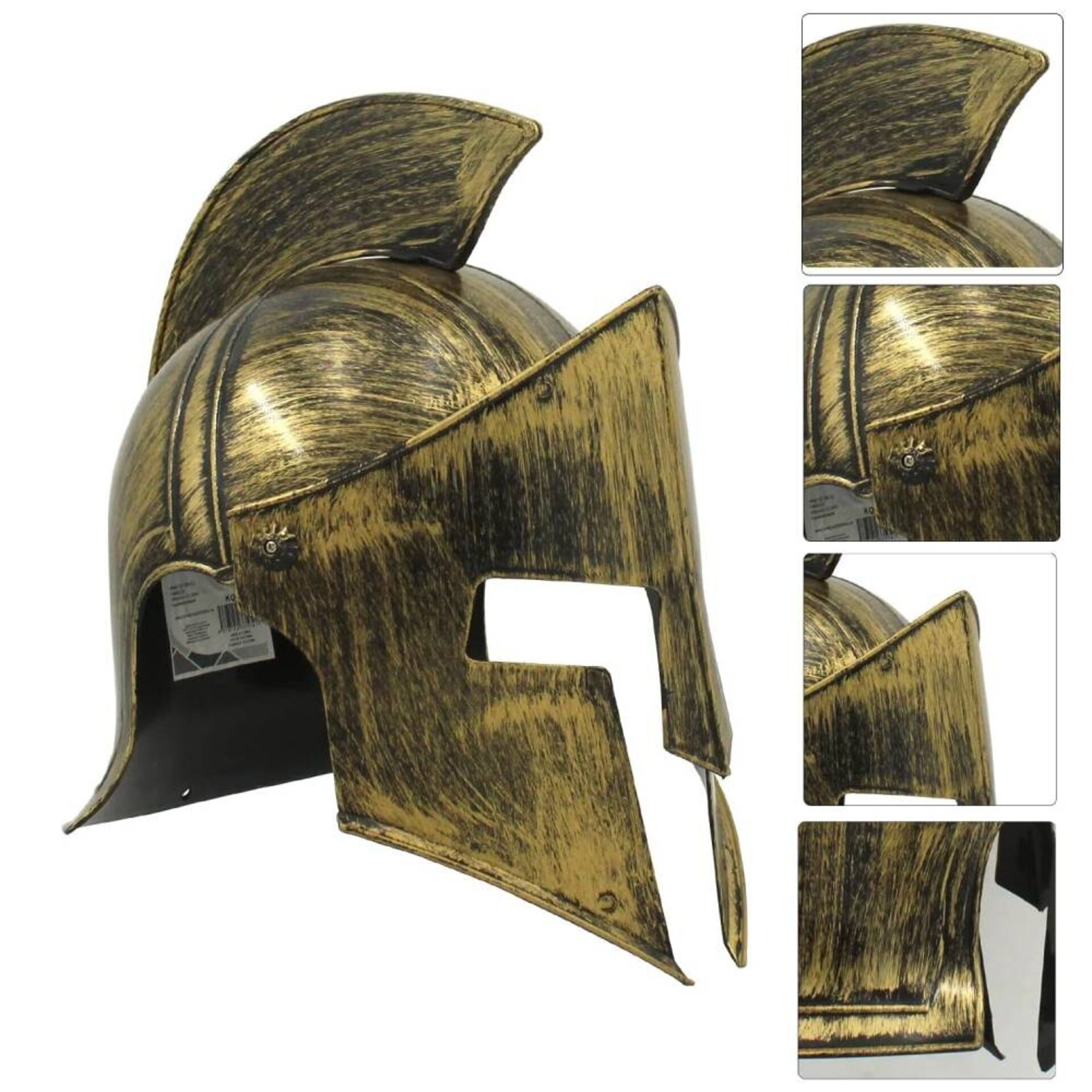 Casco Medieval Espartano Disfraz Romano de Gladiador Guerrero Adulto Talla Única - 10