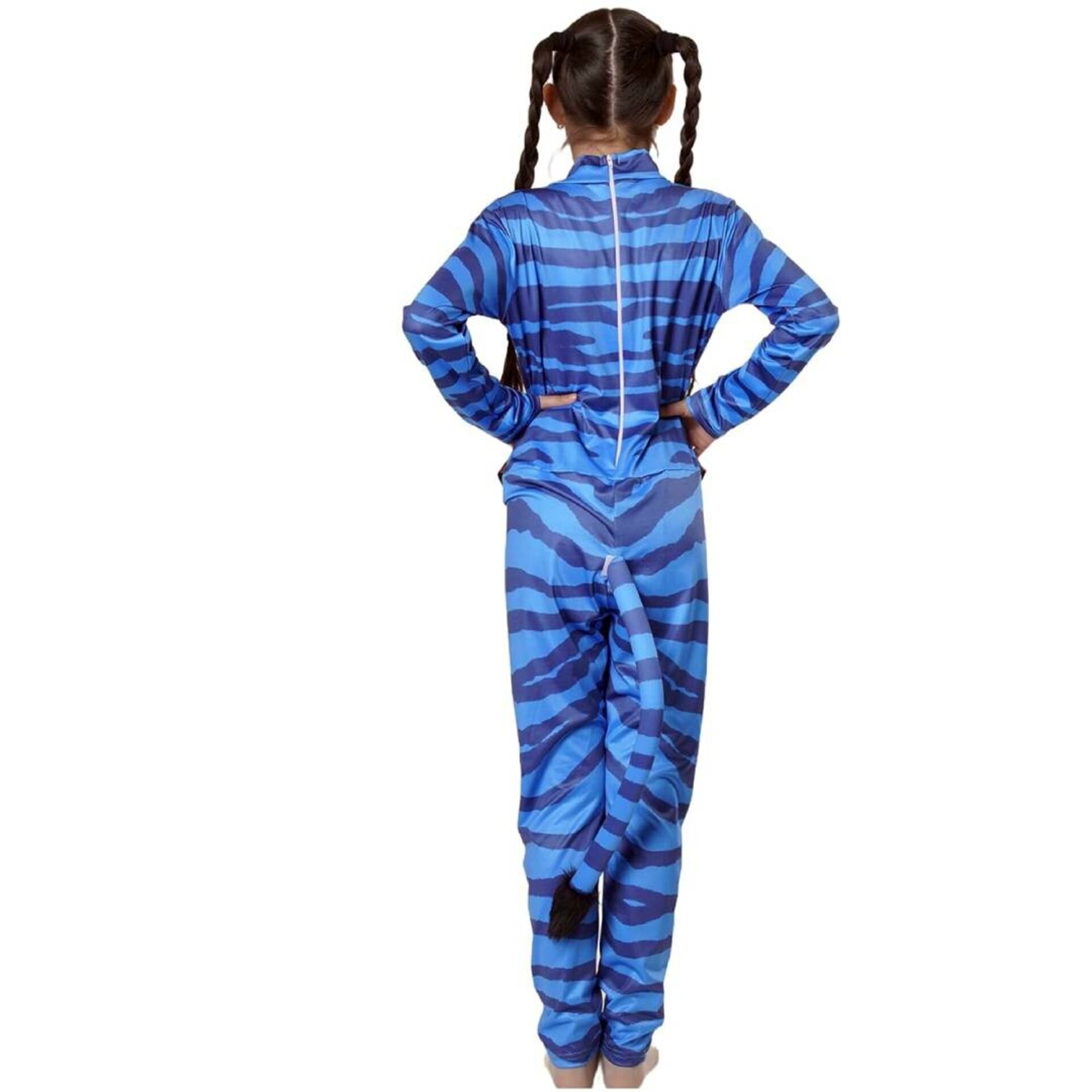 Disfraz Avatar Traje de Fantasía. Mono estampando Criatura Azul para Niñas - 3