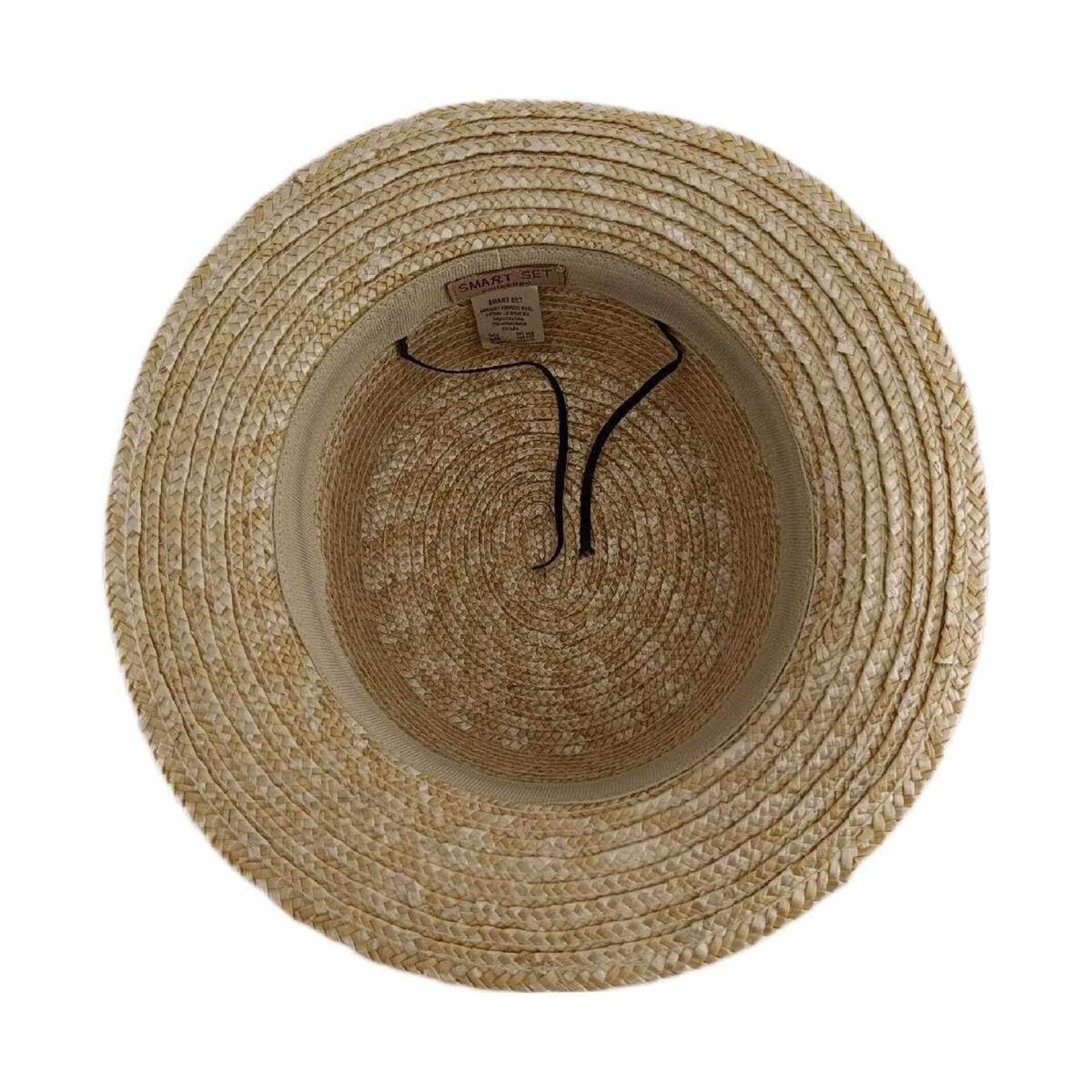 Sombrero de paja Natural Estilo Canotier con Elegante Cinta Decorativa unisex - 2