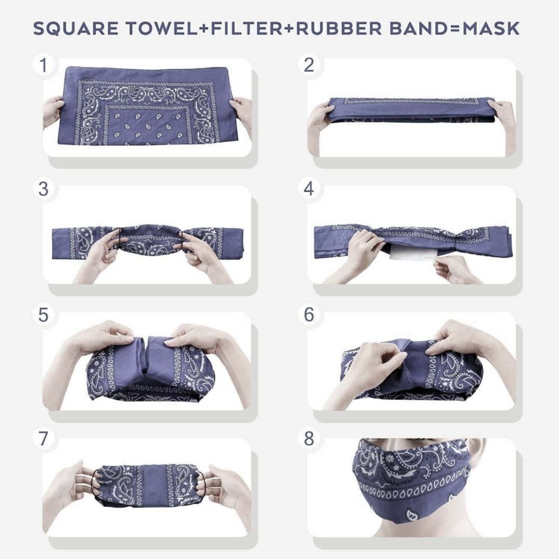 Pañuelo Estampado Vaquero Cowboy Decoración Bandanas para Hombre Mujer - 6