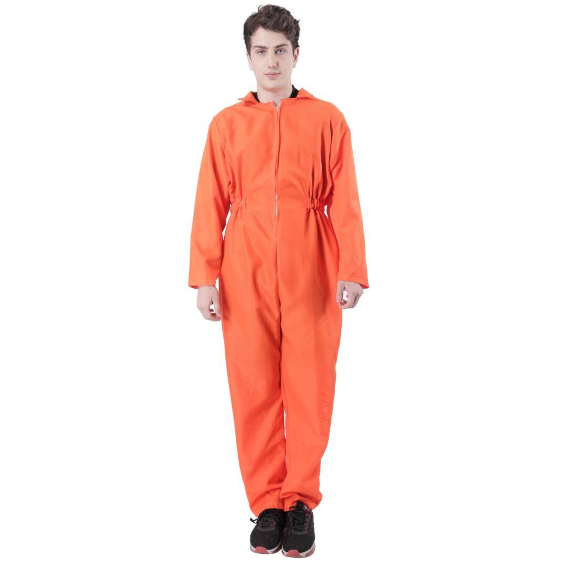 Disfraz Preso Naranja Mono Enterizo Prisionero Adulto Fiesta Halloween Carnaval - 1