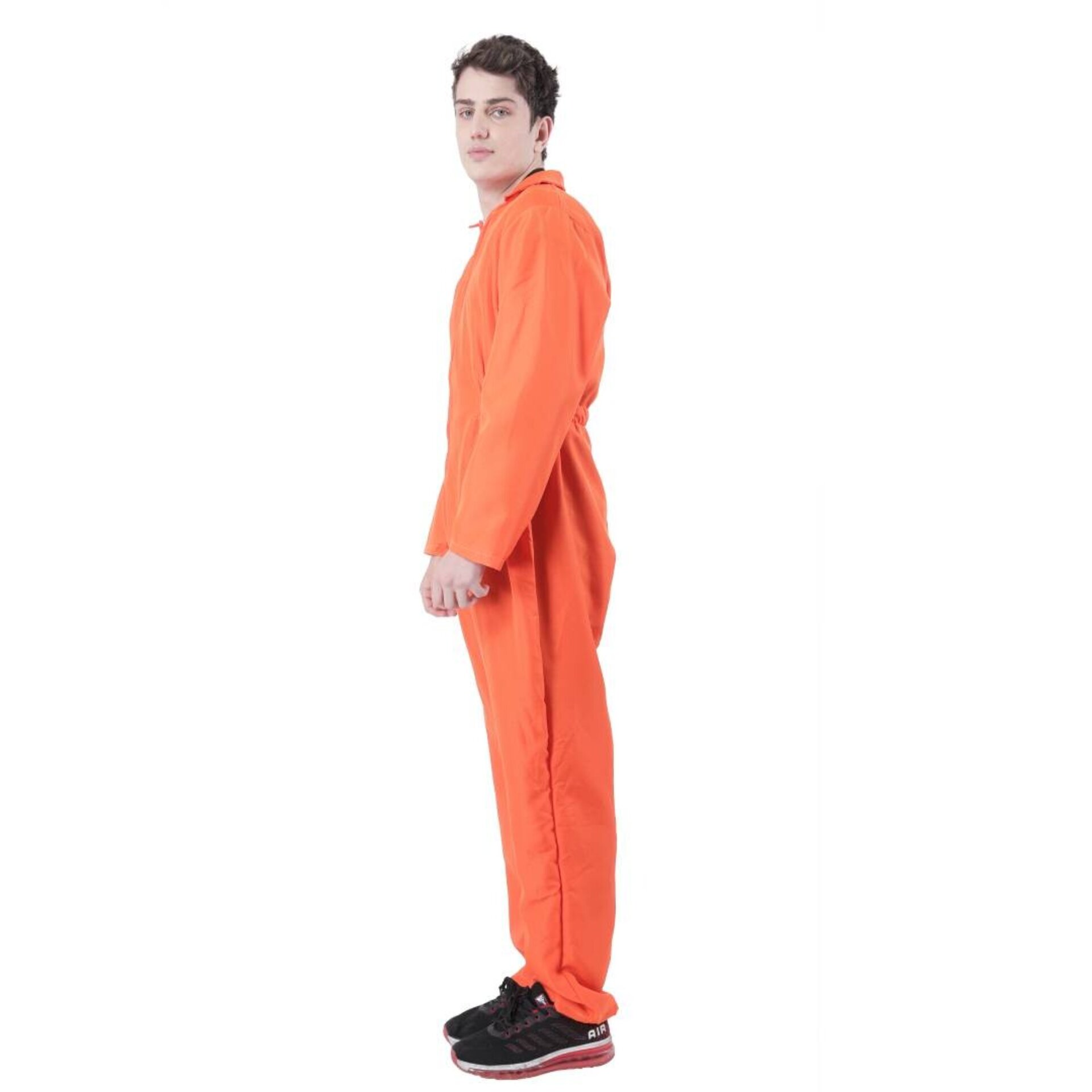 Disfraz Preso Naranja Mono Enterizo Prisionero Adulto Fiesta Halloween Carnaval - 3