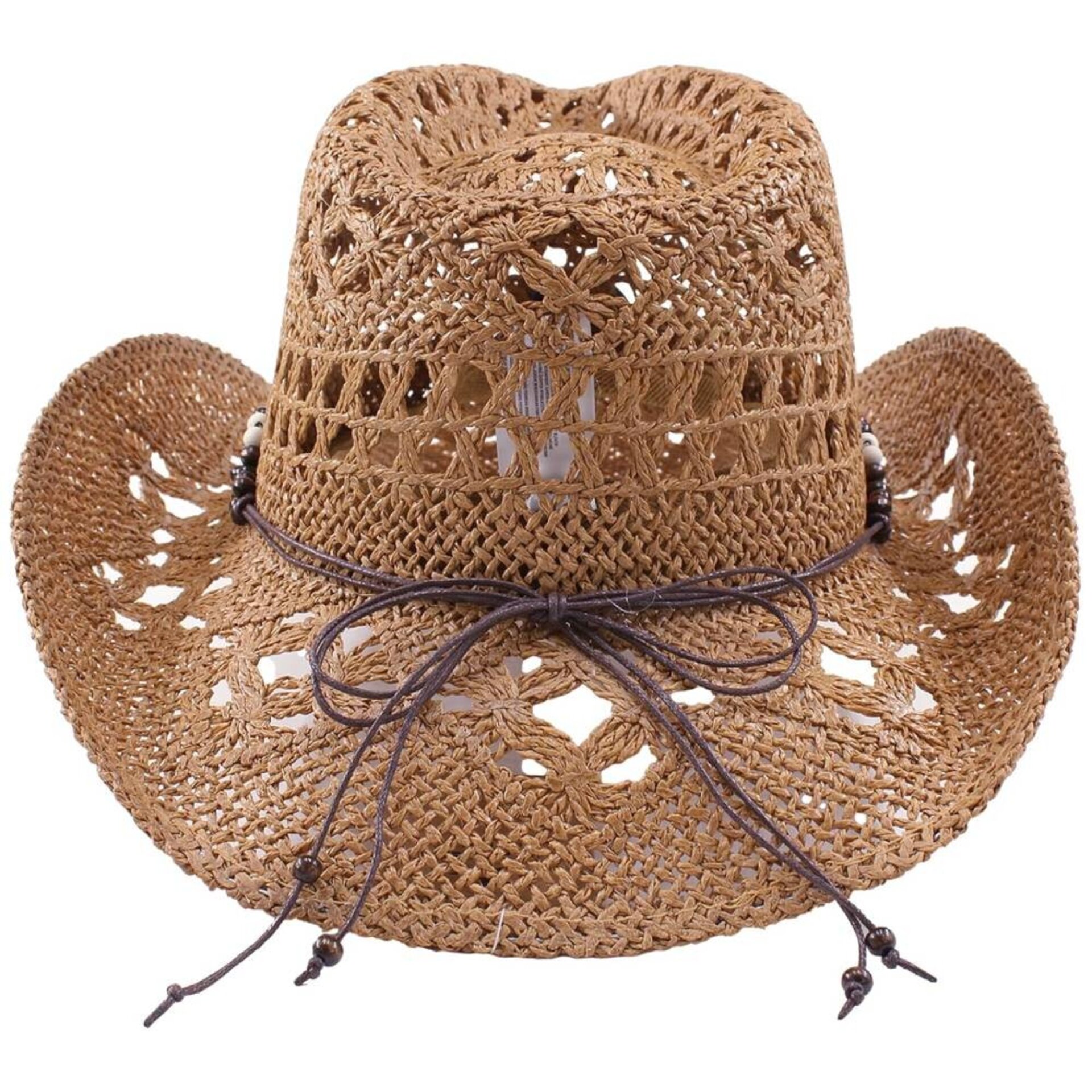 Sombrero Vaquero Paja Unisex | Cowboy Marrón Western | Alas Anchas Baile Country - 2