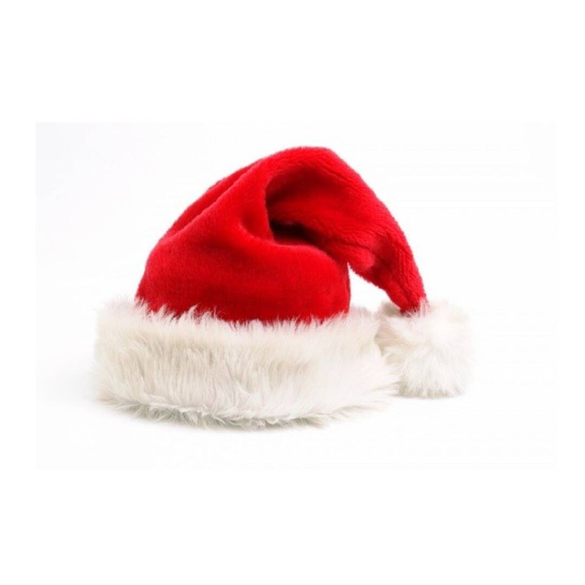 Gorro de Papá Noel Clásico de Peluche - Accesorio Navideño Suave y Festivo - 2