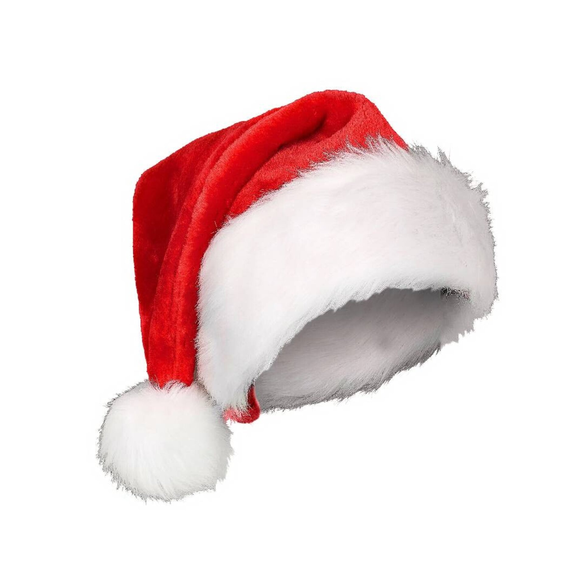 Gorro de Papá Noel Clásico de Peluche - Accesorio Navideño Suave y Festivo - 5