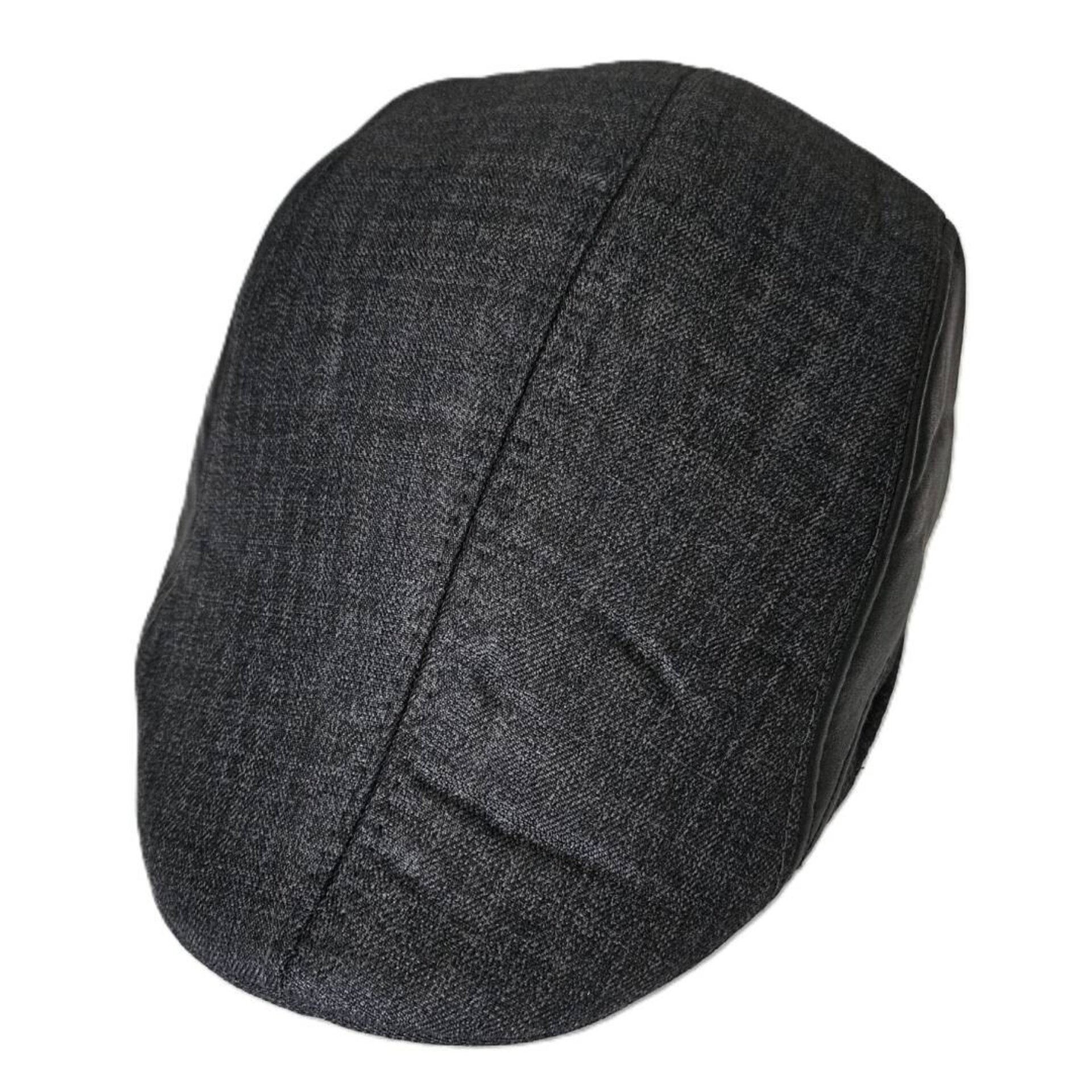 Boina Inglesa Hombre Gorro Negro Piel Sintética | Flat Cap Newsboy | Talla Única - 3