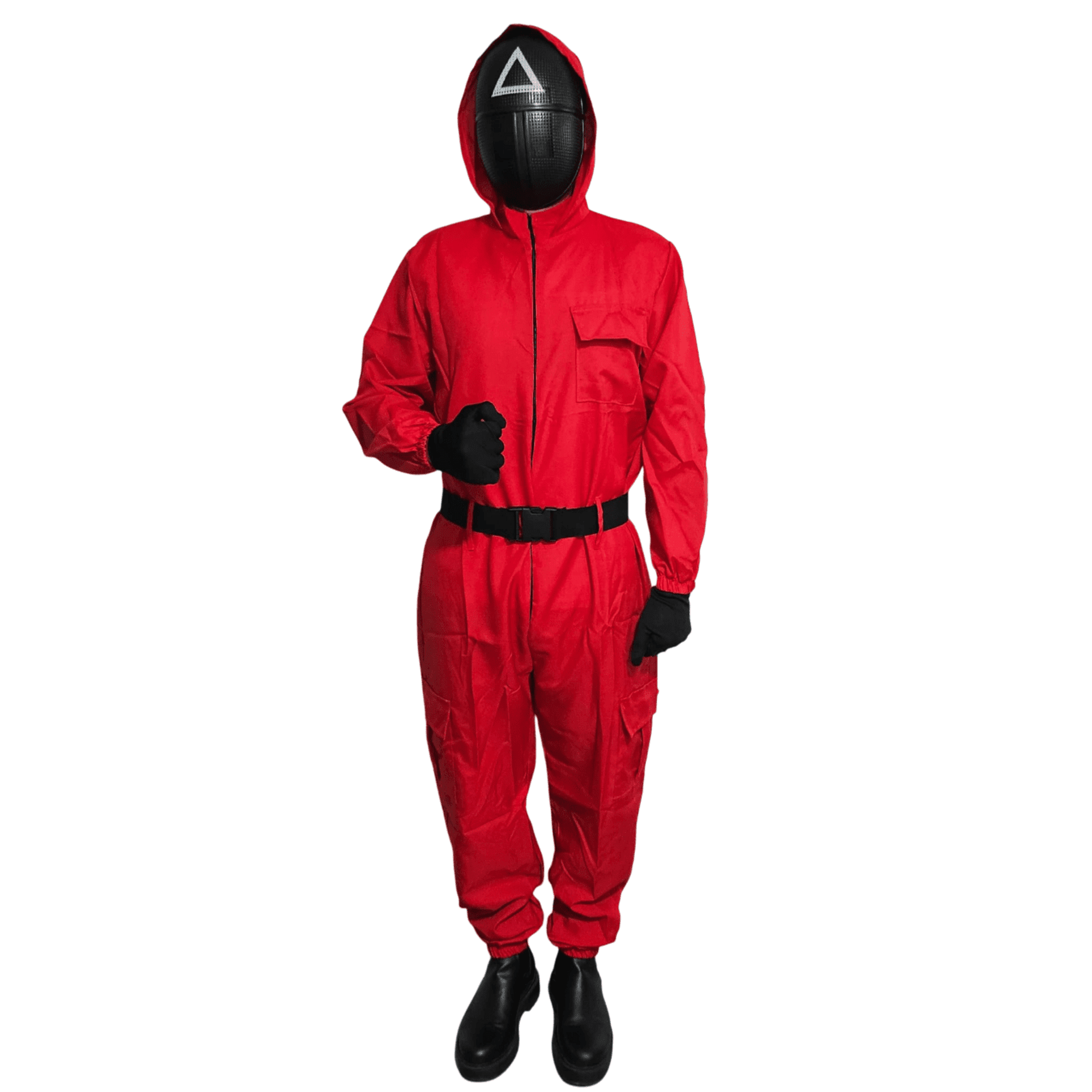 Disfraz Juego calamar Soldado Guardia Enmascarado Triangulo Squid Game Adulto - 4
