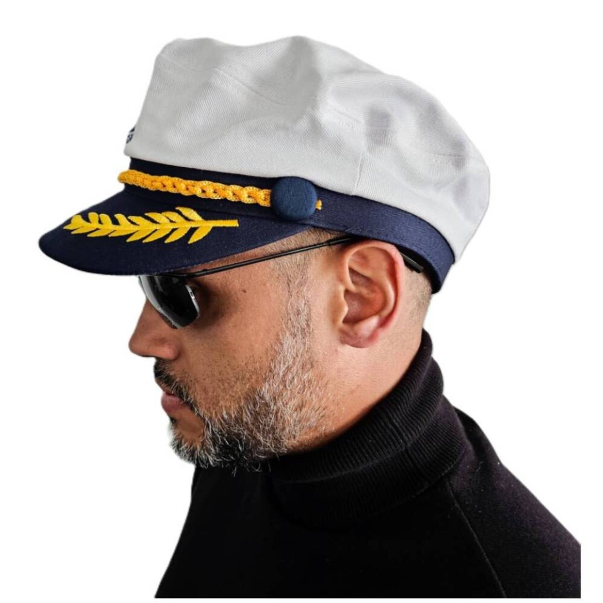 Gorra Capitán Barco Unisex | Marinero Marino Adulto Hombre Mujer Cosplay Náutico - 3