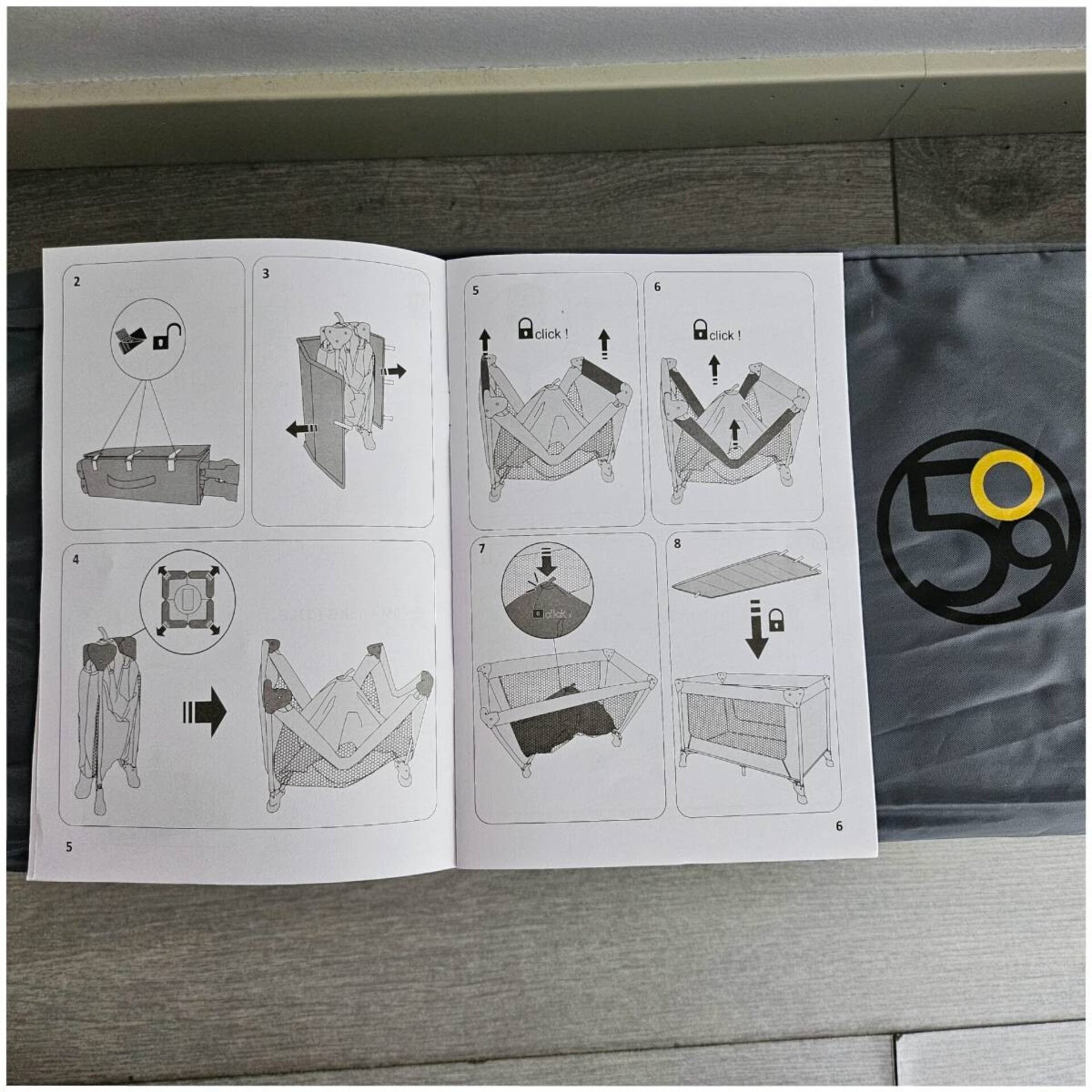 Cuna de bebé portátil de viaje, Cama plegable ajustable para Bebes hasta 15 kg - 12