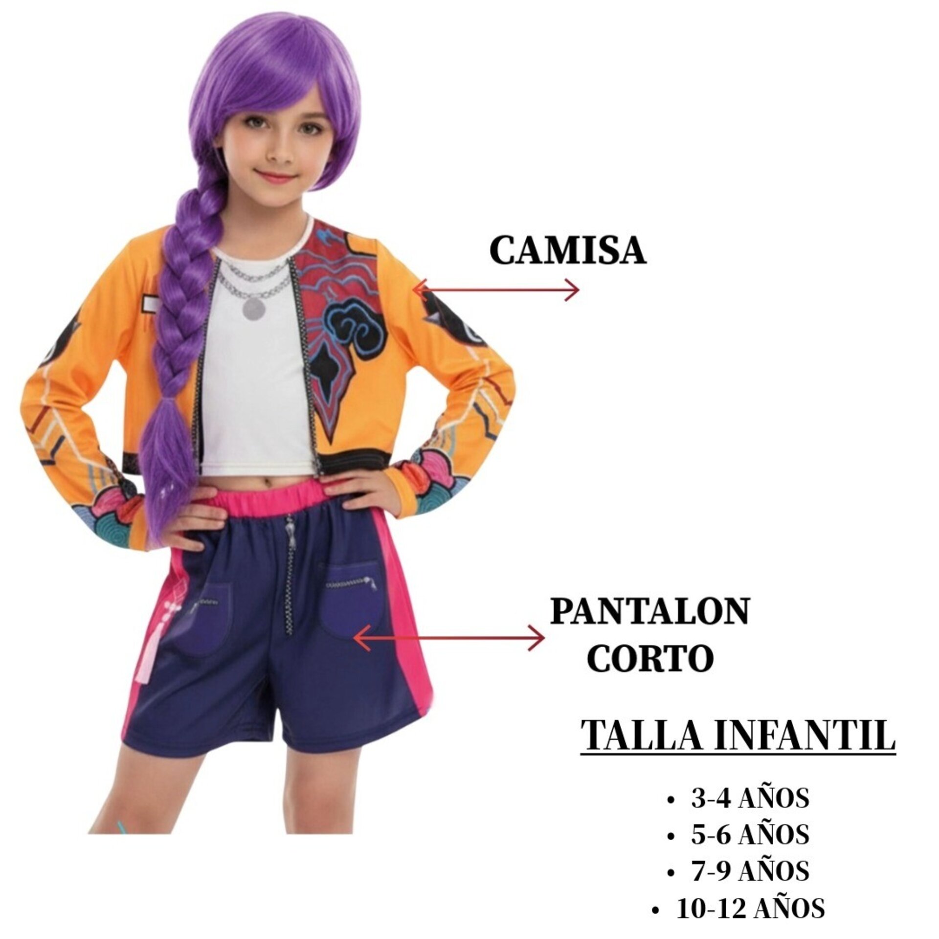 Disfraz K-Pop Demon Hunters - Traje Completo Rumi Cosplay para Niñas | 3-12 años - 6